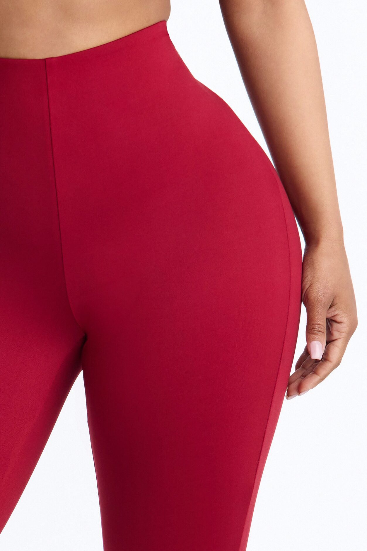 Contour Double Lined Capri Pant - DarkRed