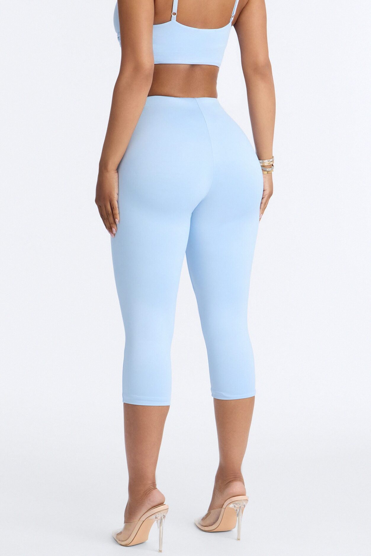 Contour Double Lined Capri Pant - SkyBlue