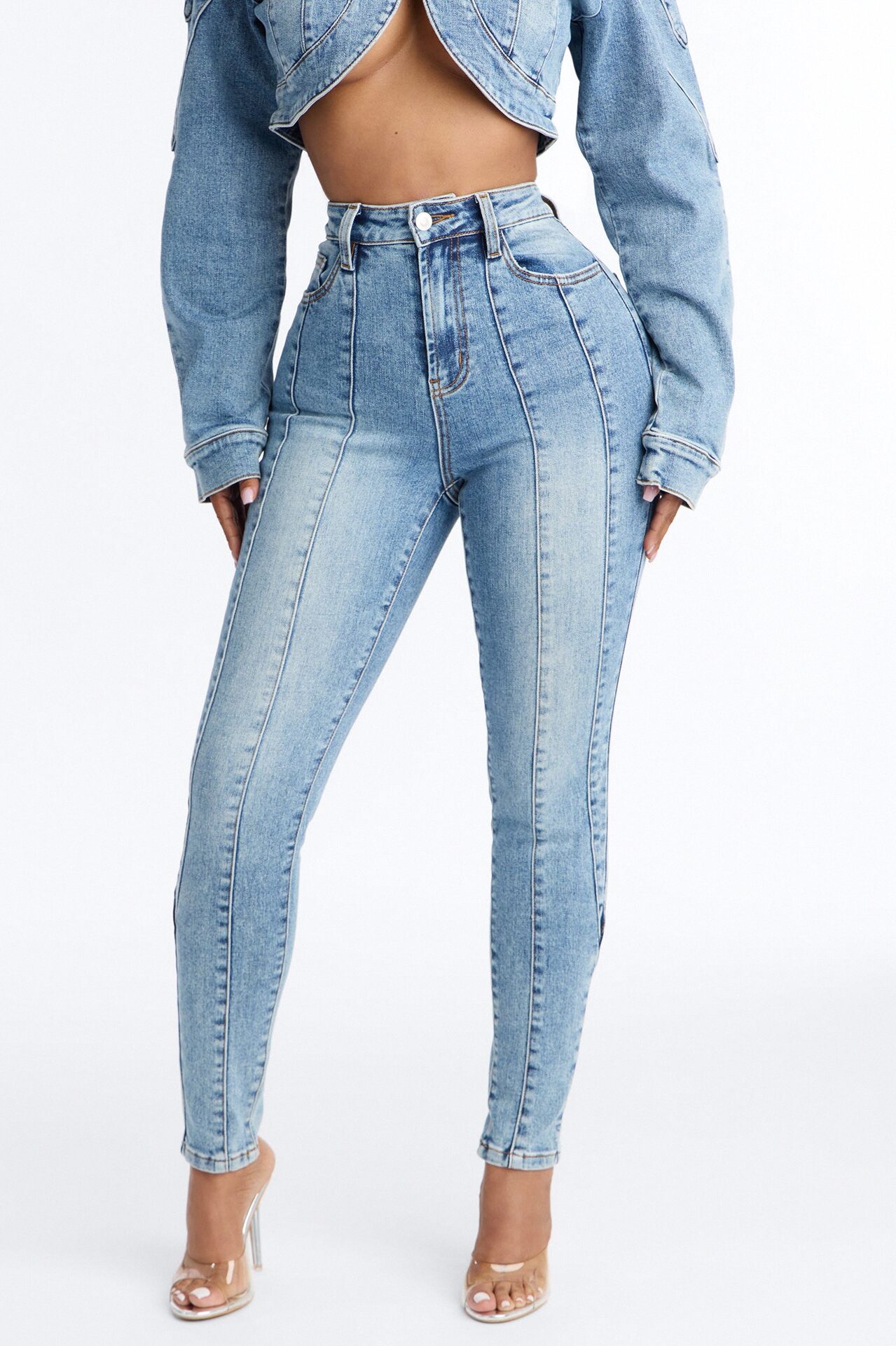 All Access High Rise Skinny Jeans - Medium Wash