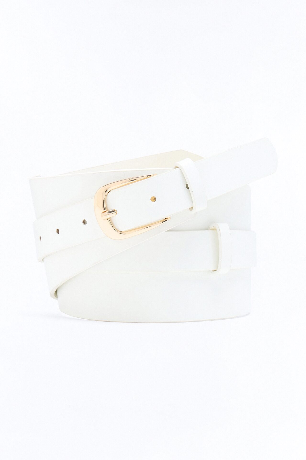 Snatched In Action Faux Leather Wide Belt - White