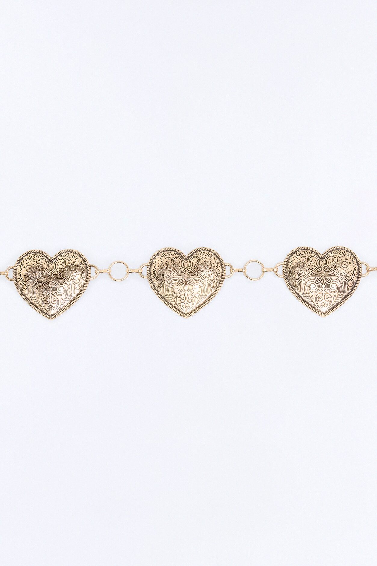 Don't Play With Cowboy's Heart Chain Belt - Gold