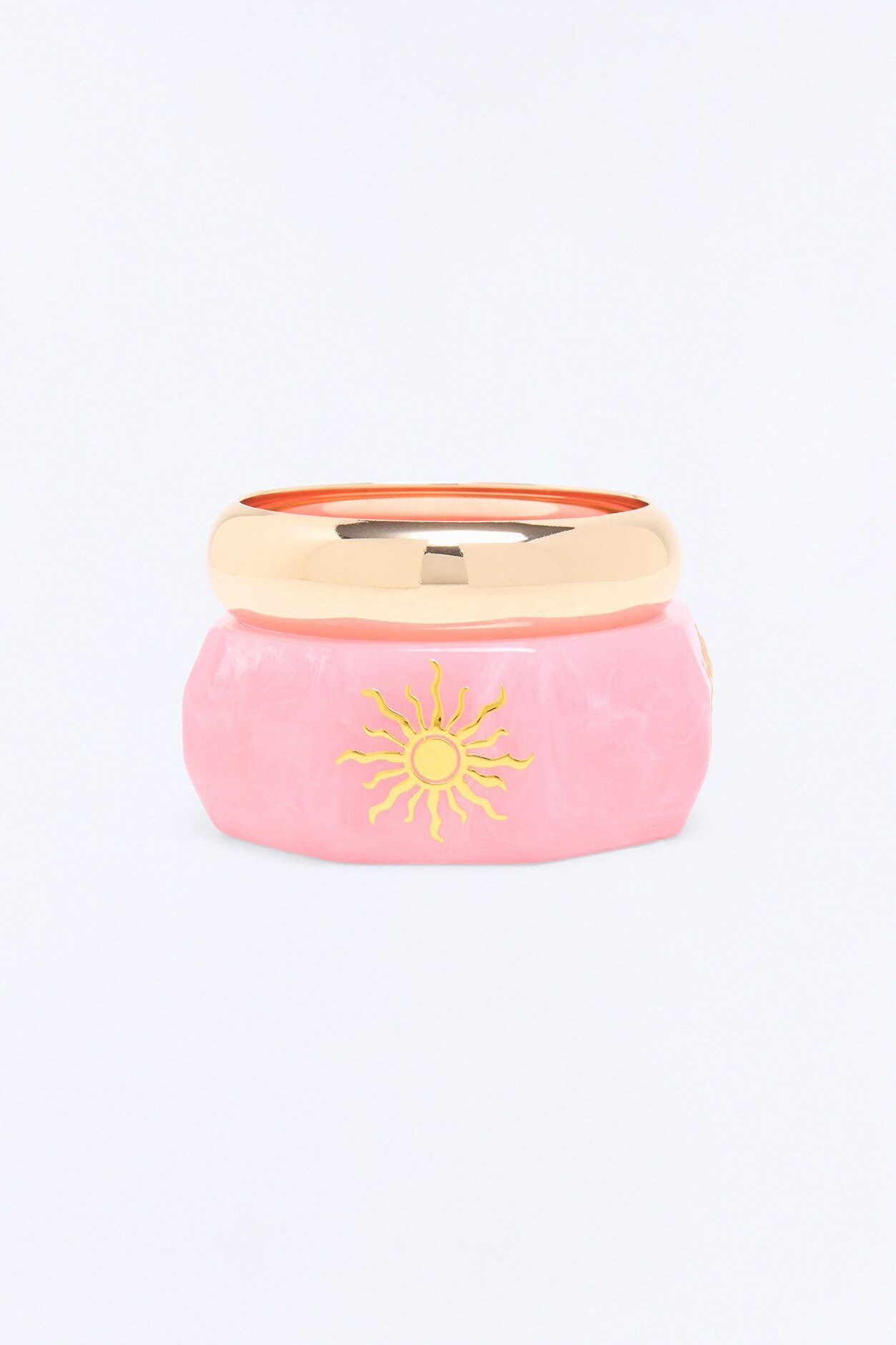 Ocean Sun 2 Piece Bracelet Set - Gold/Pink