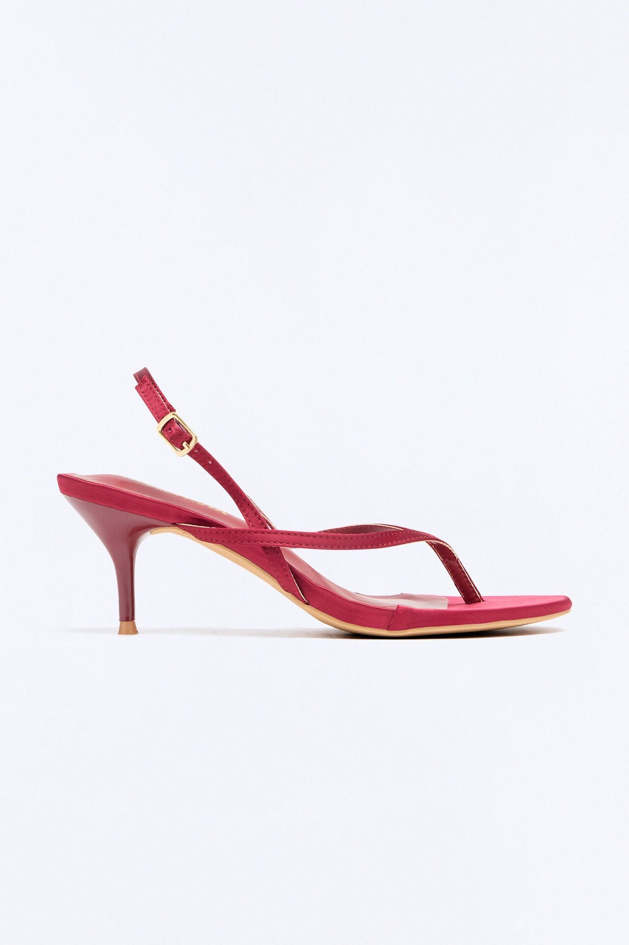 Manifest Thong Slingback Heels - Wine