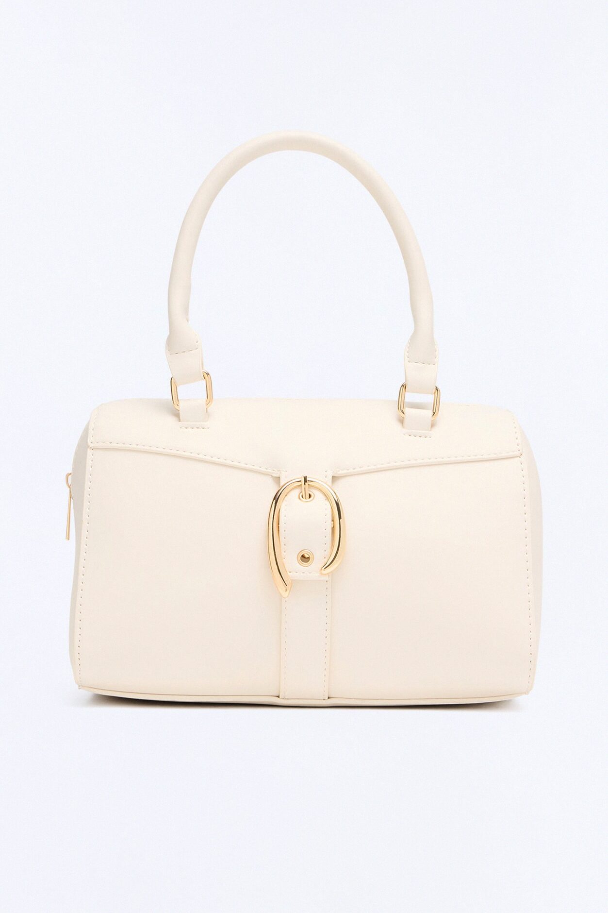 On My Good Side Faux Leather Handbag - Ivory