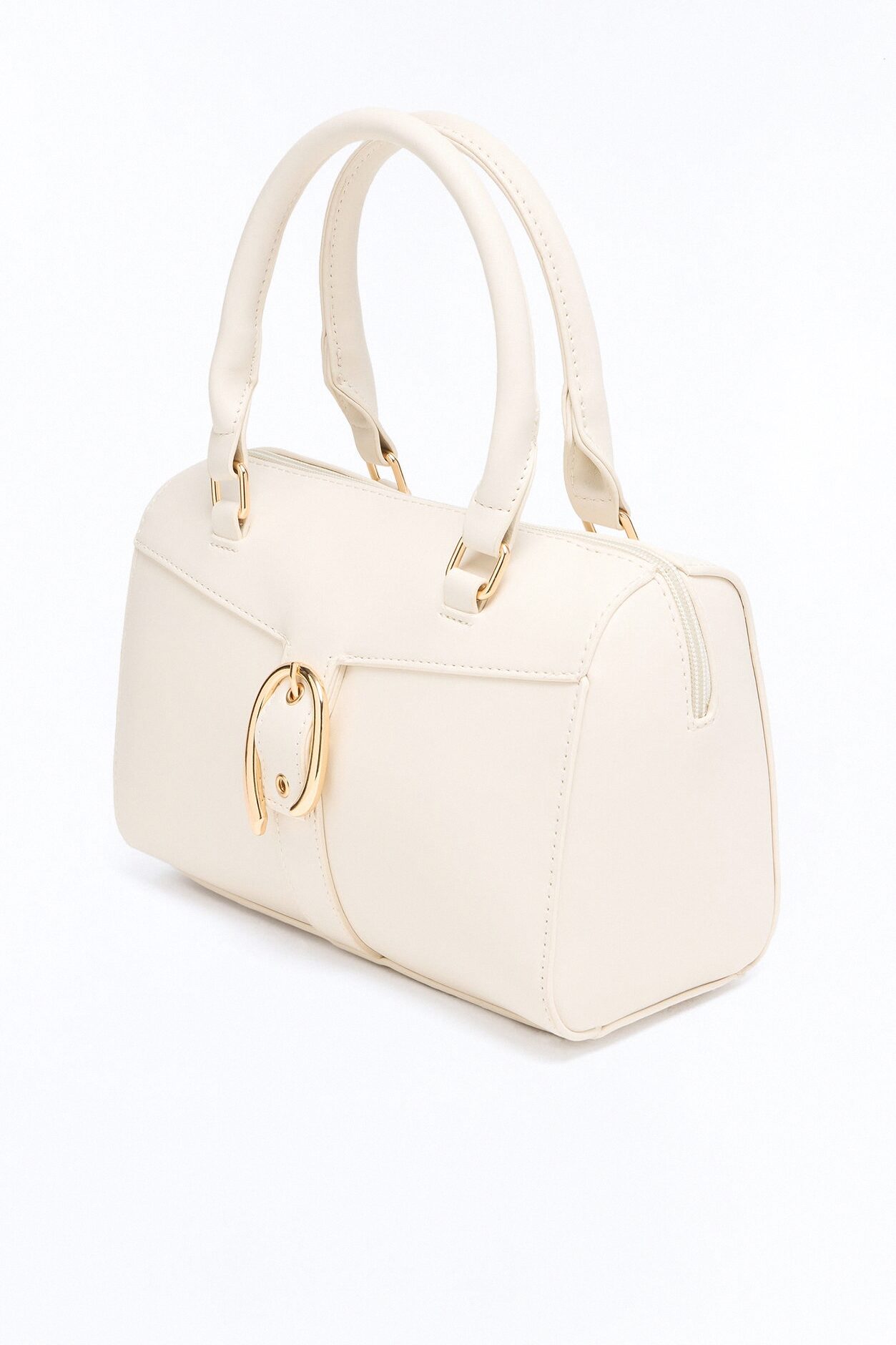 On My Good Side Faux Leather Handbag - Ivory