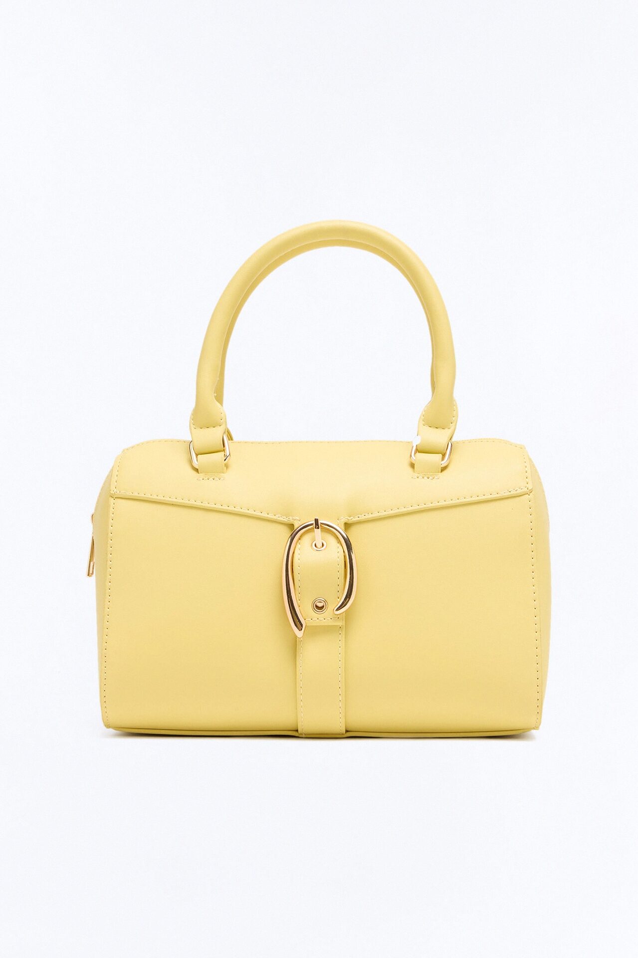 On My Good Side Faux Leather Handbag - Butter Yellow