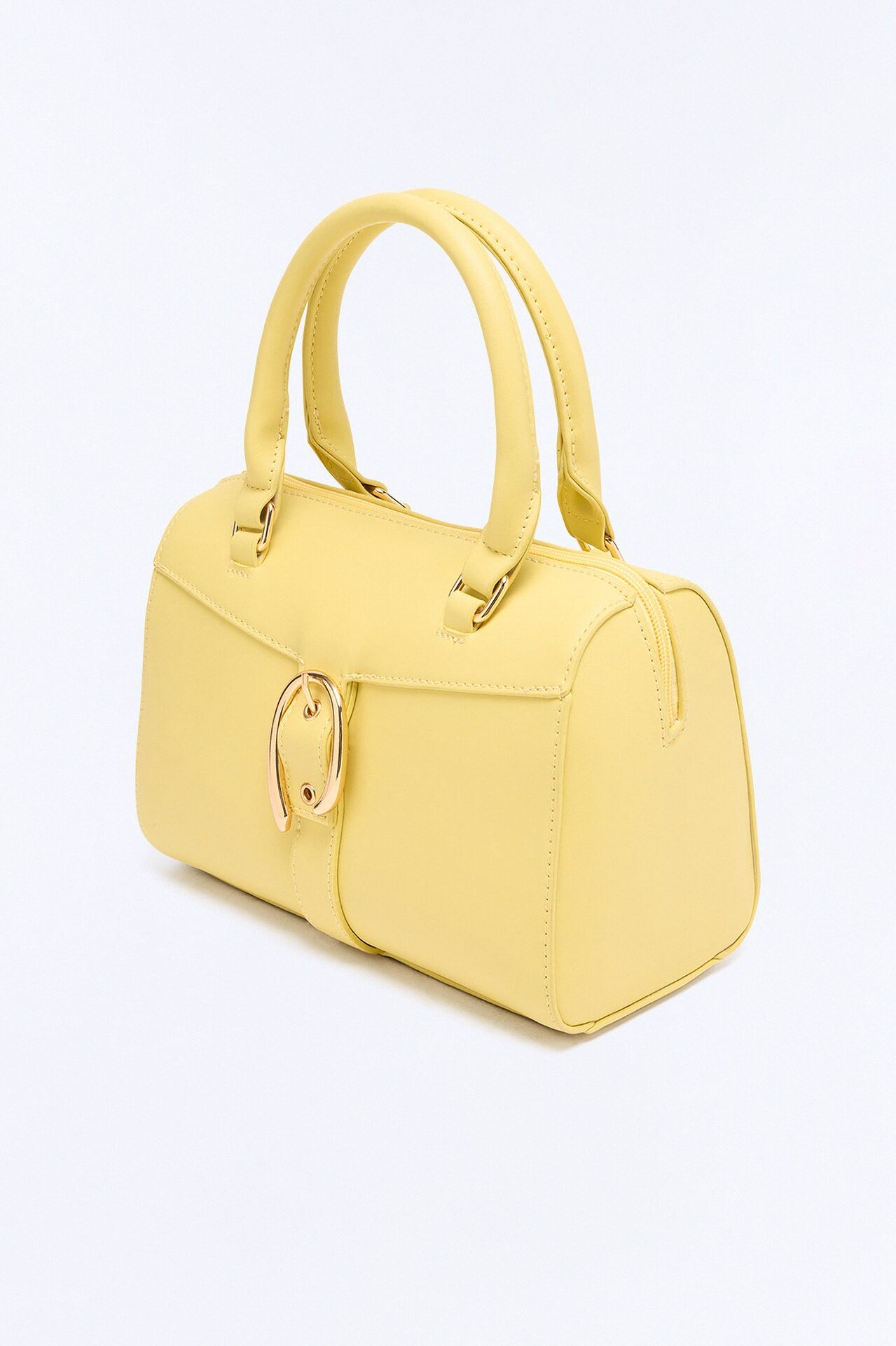 On My Good Side Faux Leather Handbag - Butter Yellow