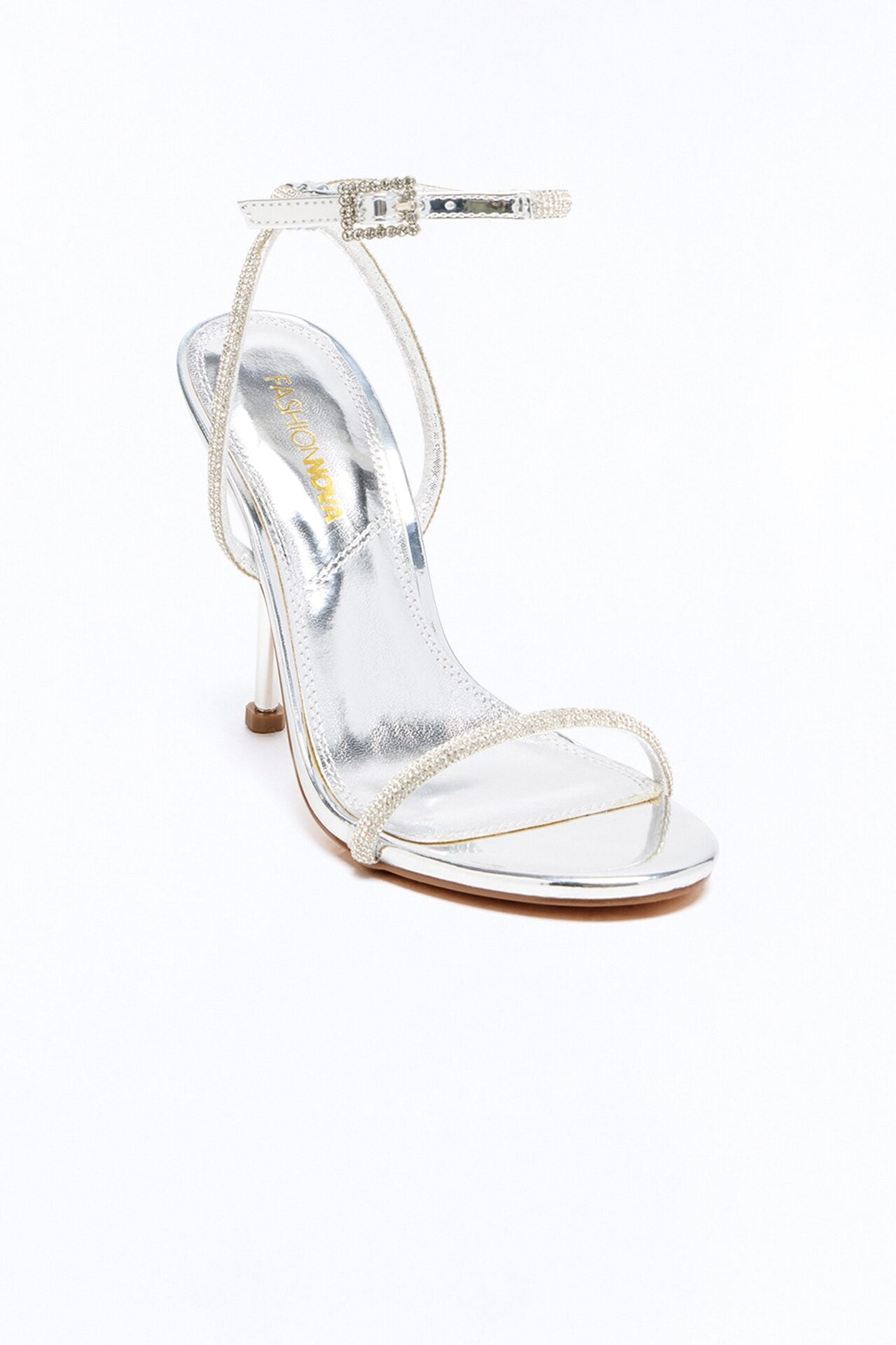 Miami Rhinestone Stiletto Heels - Silver