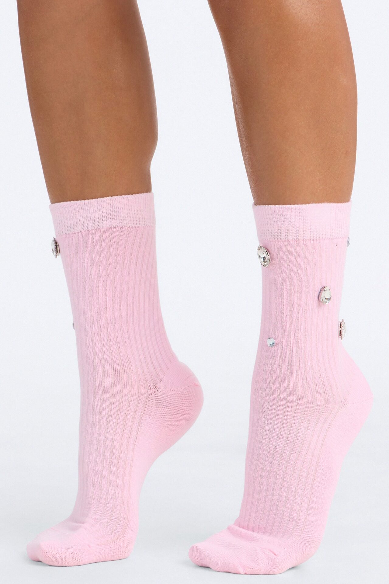 Running With The Stars Crew Socks - Blush