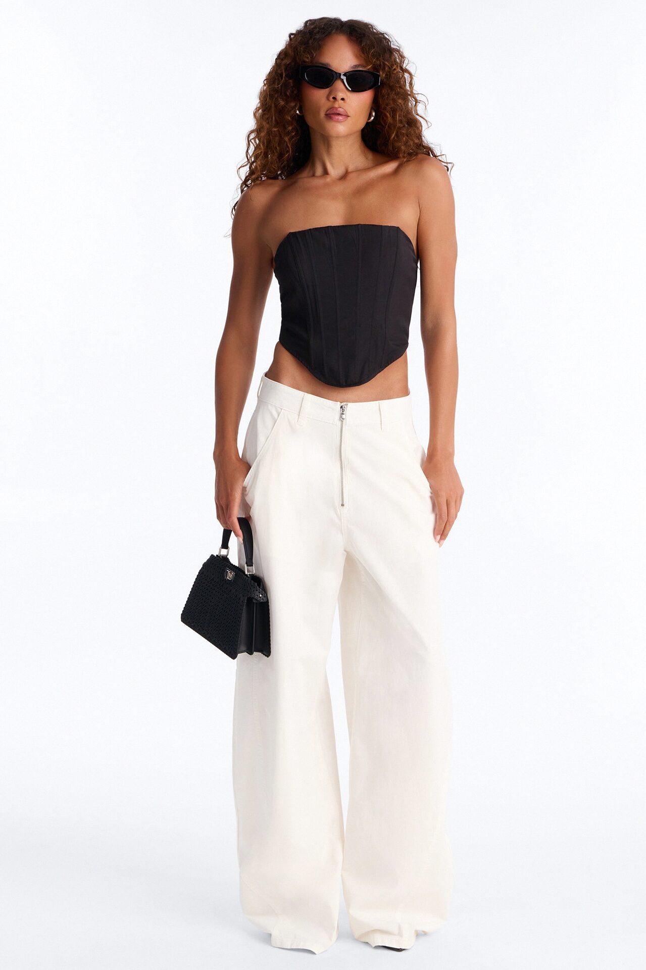 Chloe Barrel Leg Pant - Ivory
