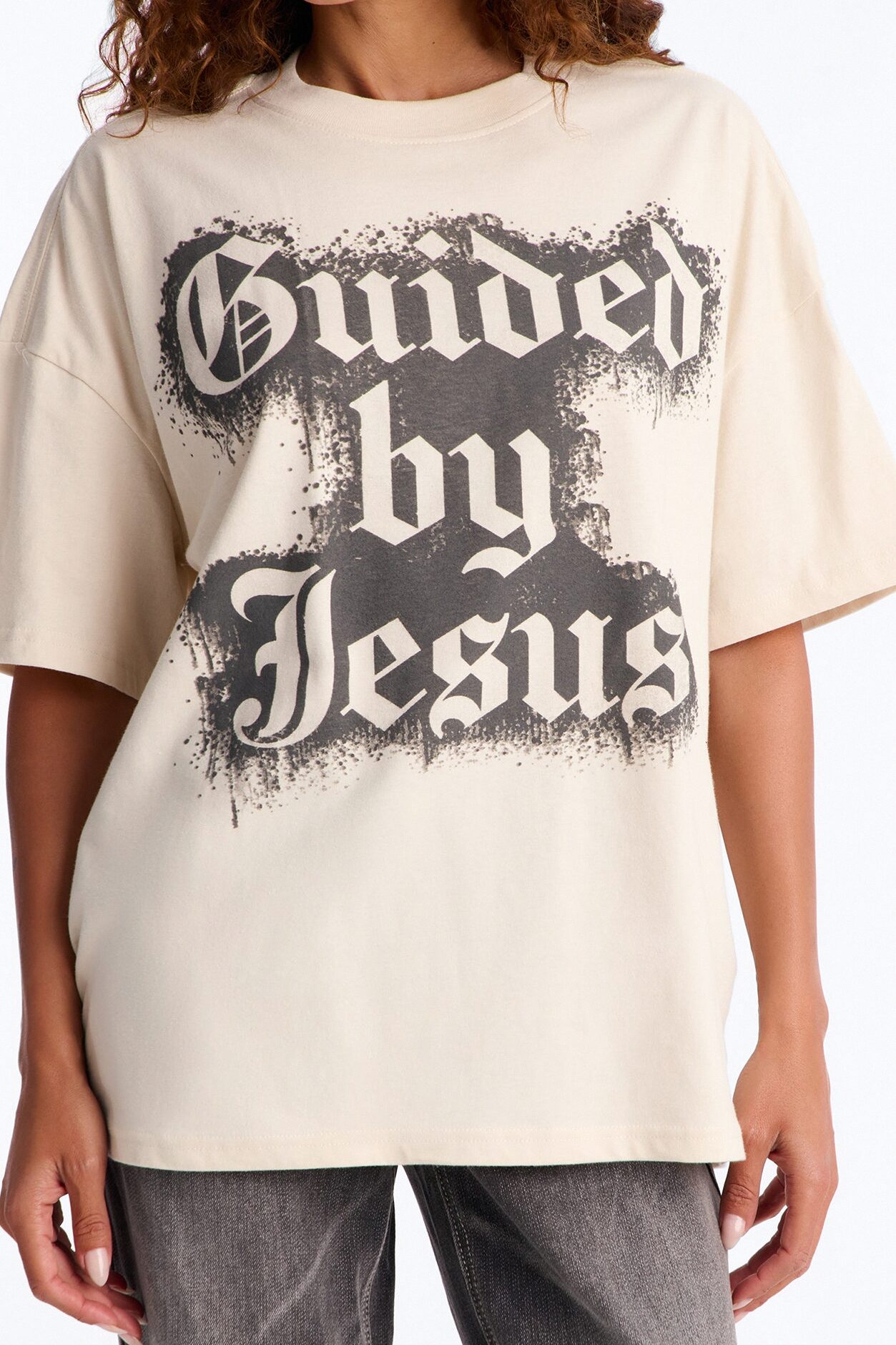 Guided By Jesus T-Shirt - Off White