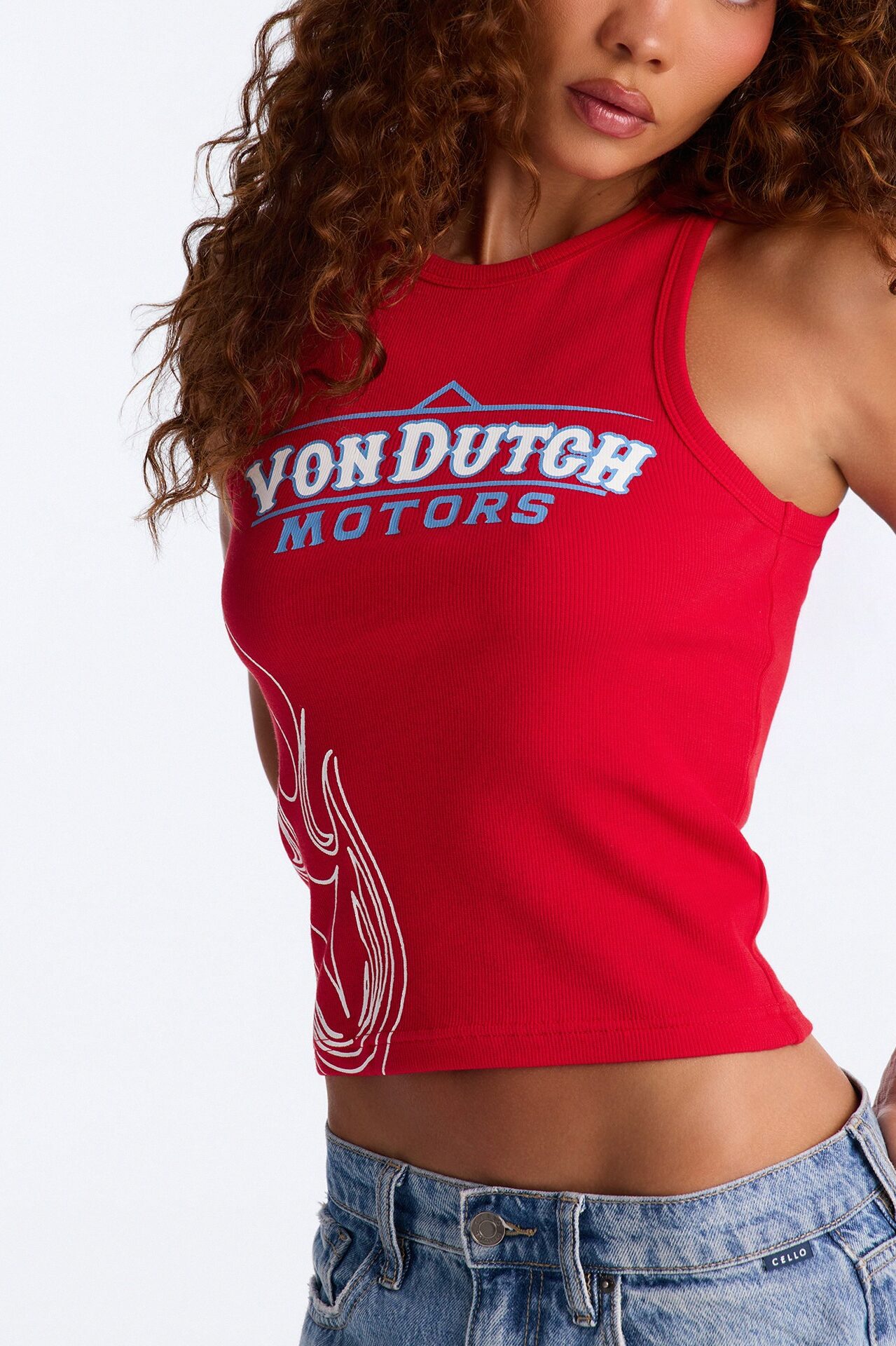 Von Dutch Americana Motor Side Screen Tank - Red