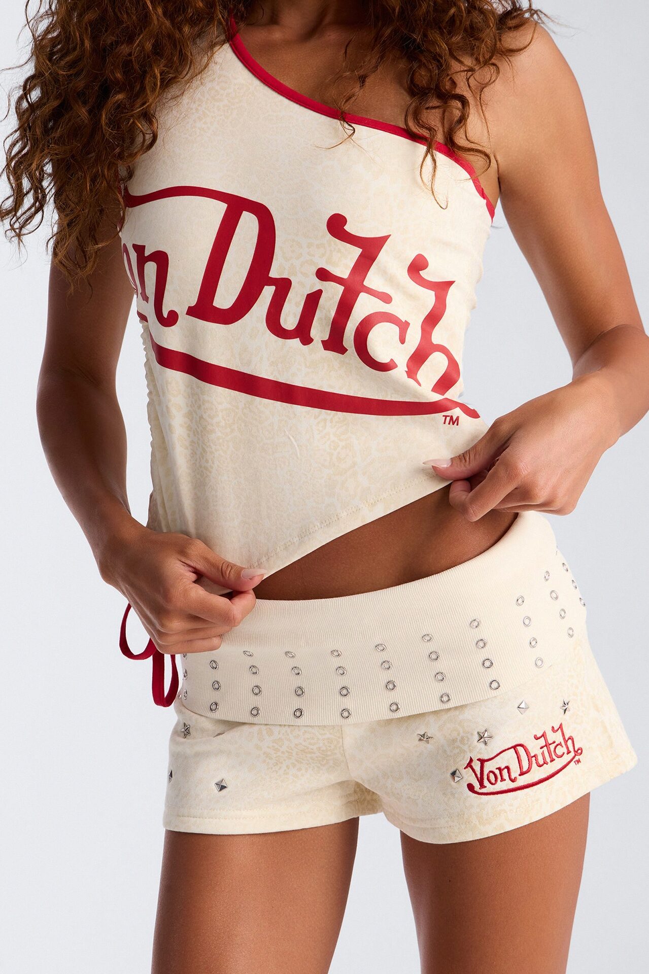 Von Dutch Wild Ways Off Shoulder Top - Ivory/combo
