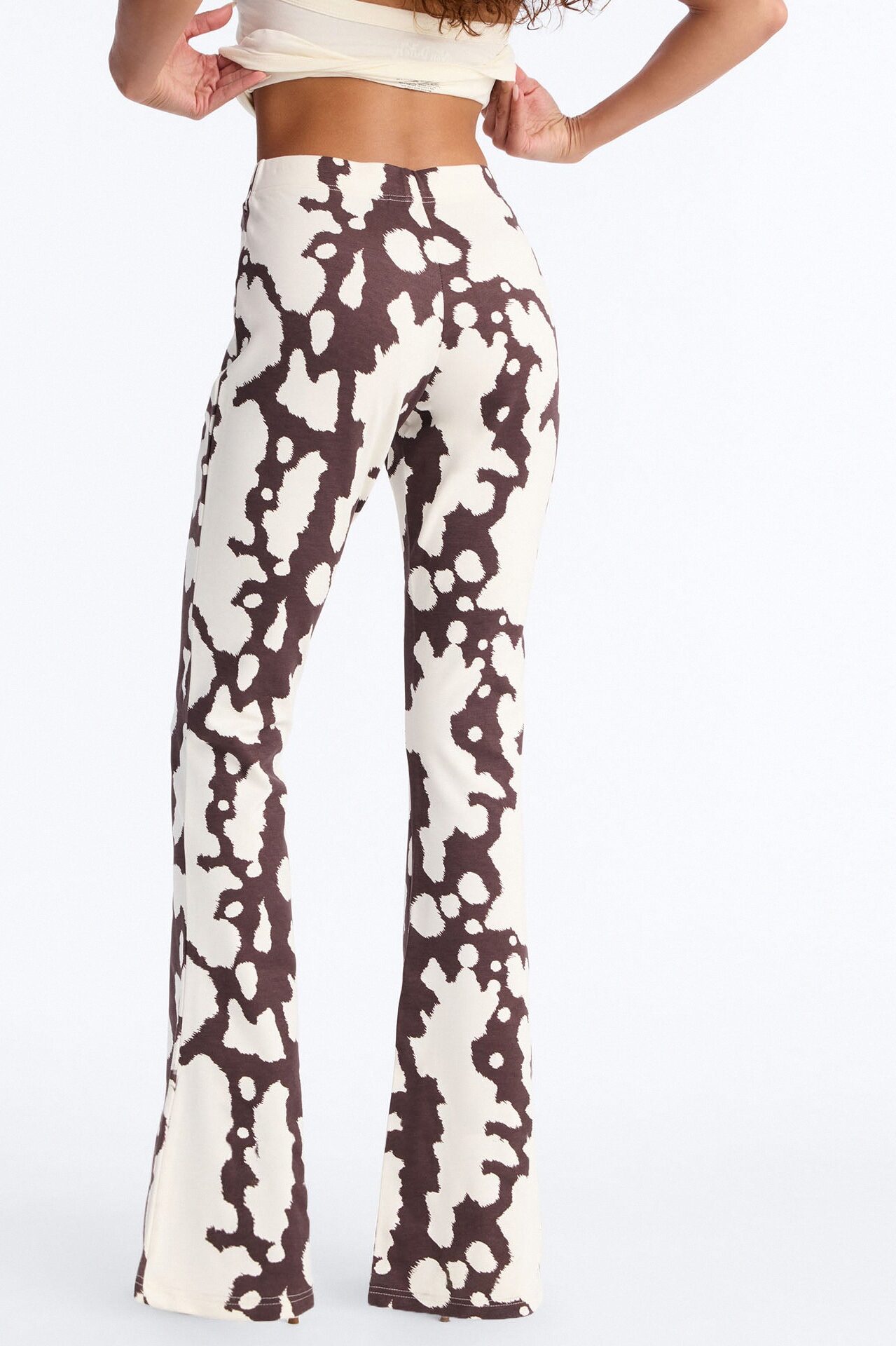 Von Dutch Giddy Up Flare Pant - Ivory/combo