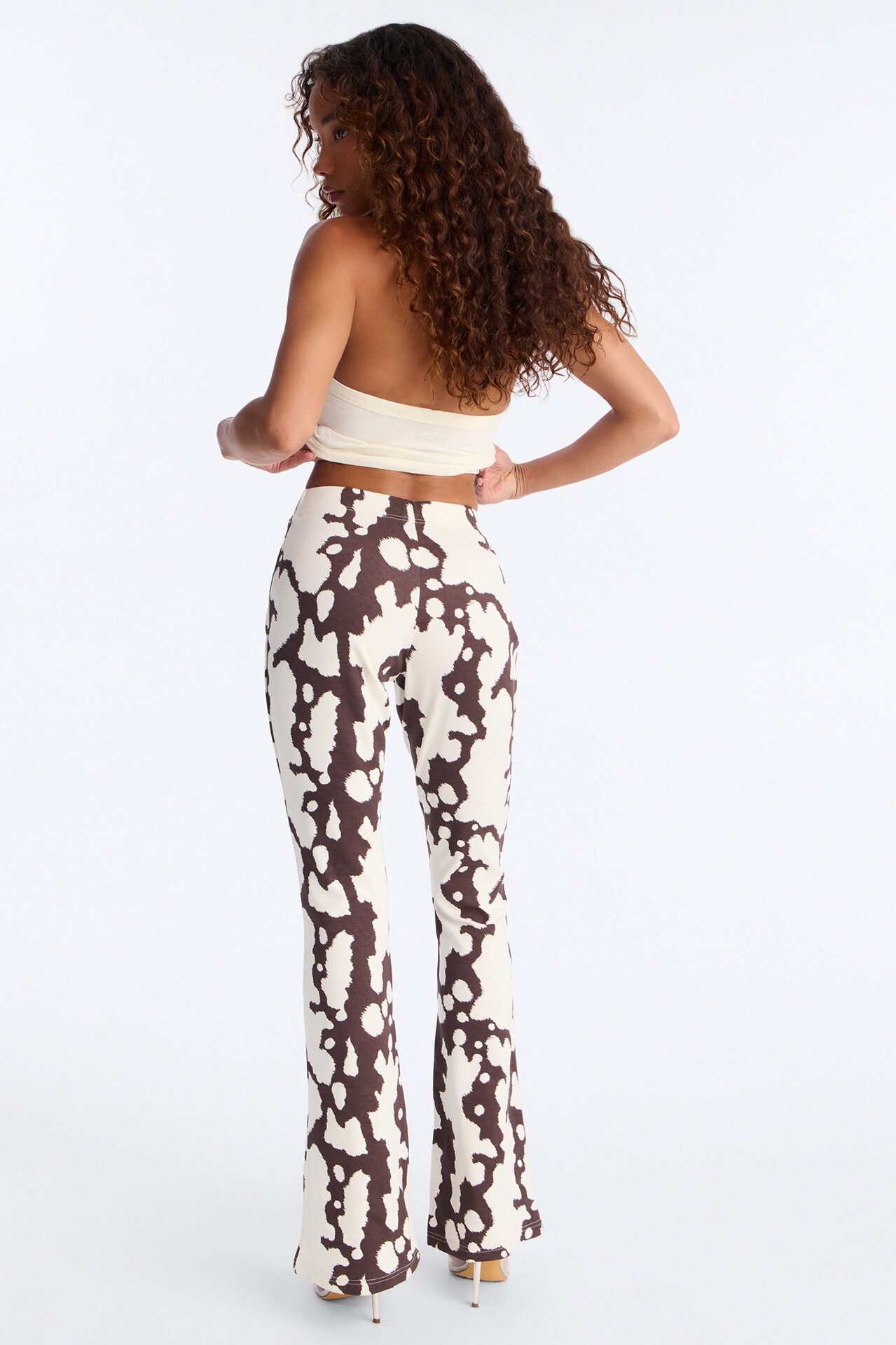 Von Dutch Giddy Up Flare Pant - Ivory/combo