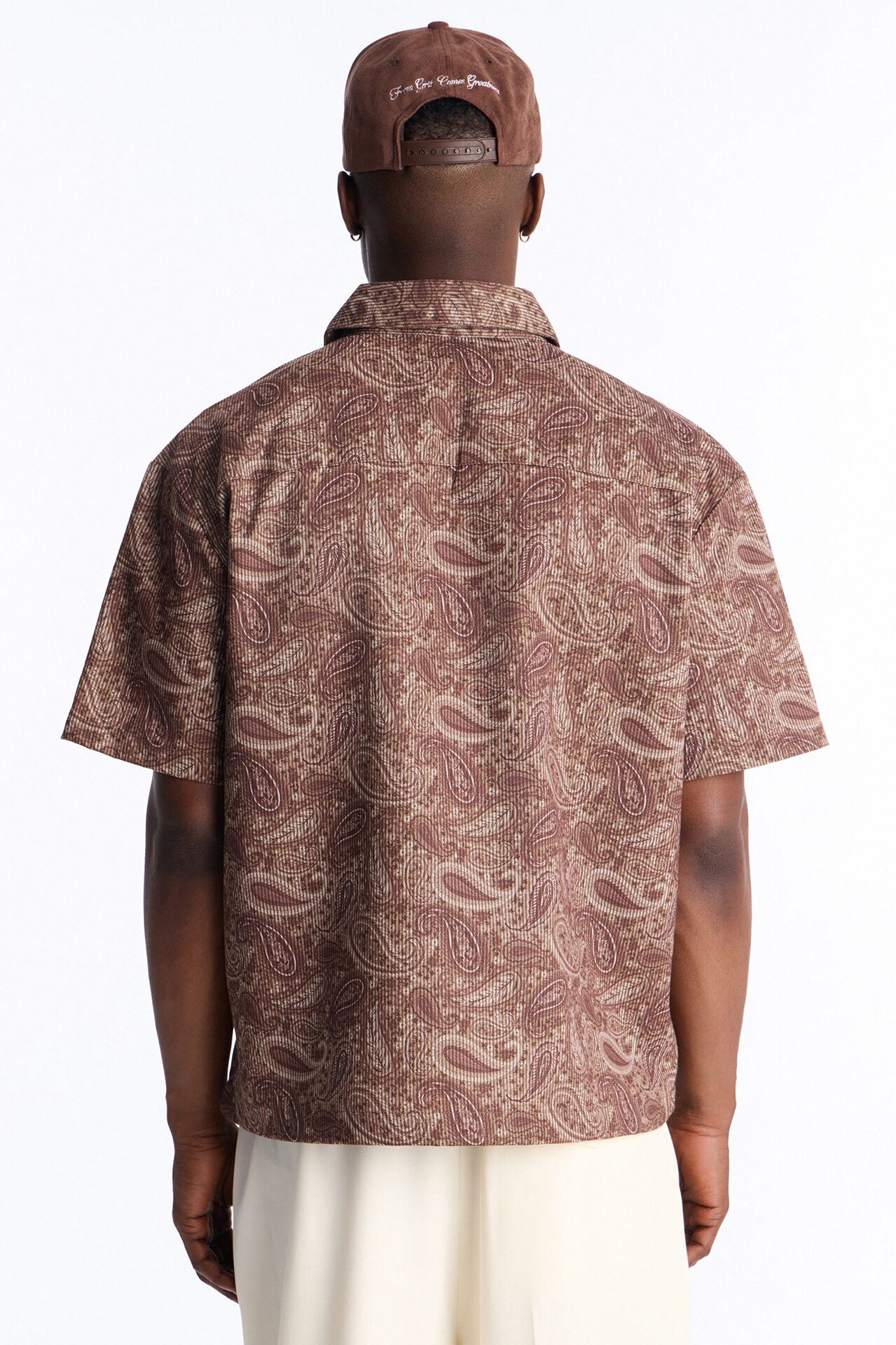 Relaxed Cormonte Paisley Polo - Brown