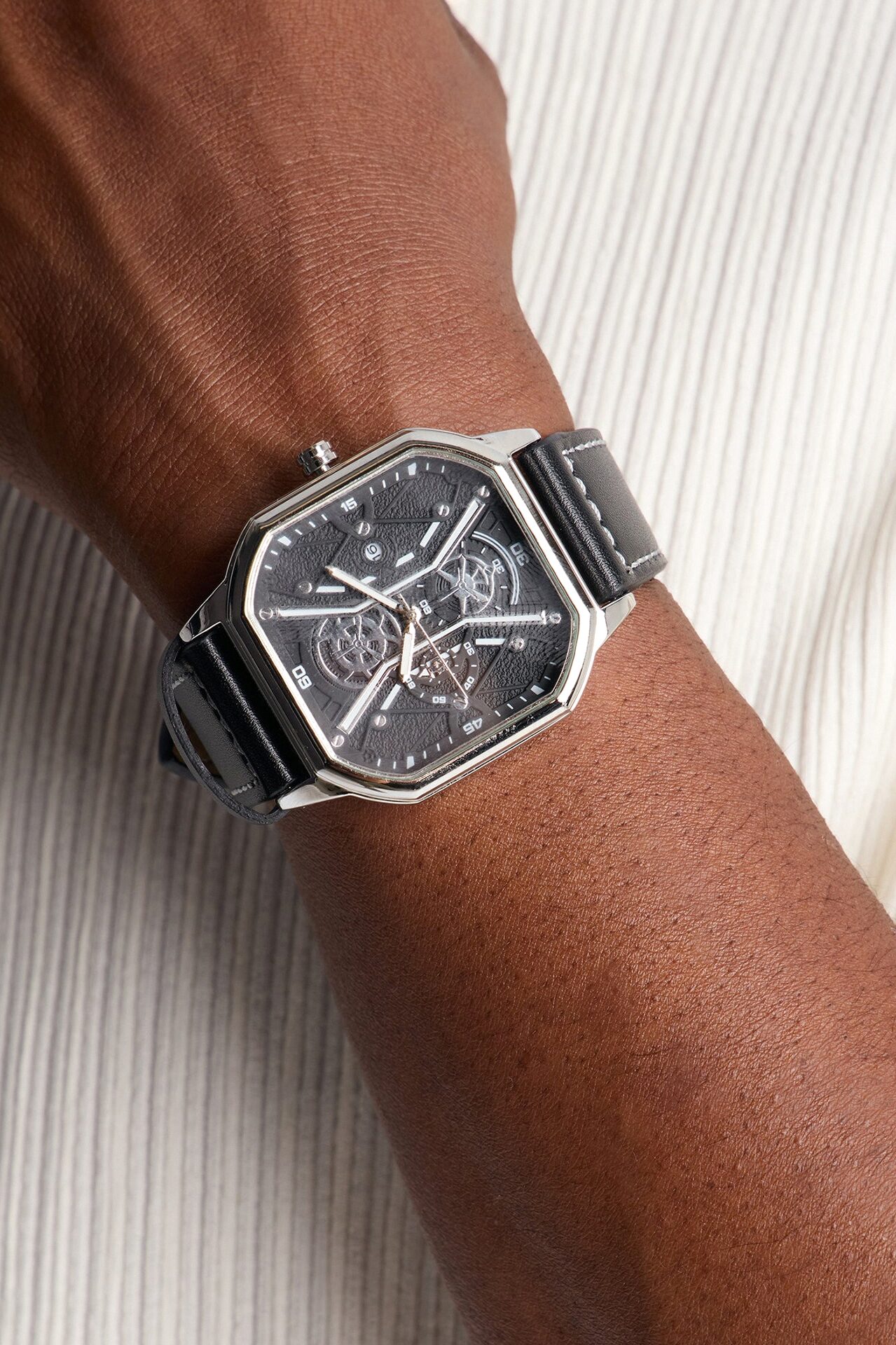 Industrial Iron Watch - Black/Silver