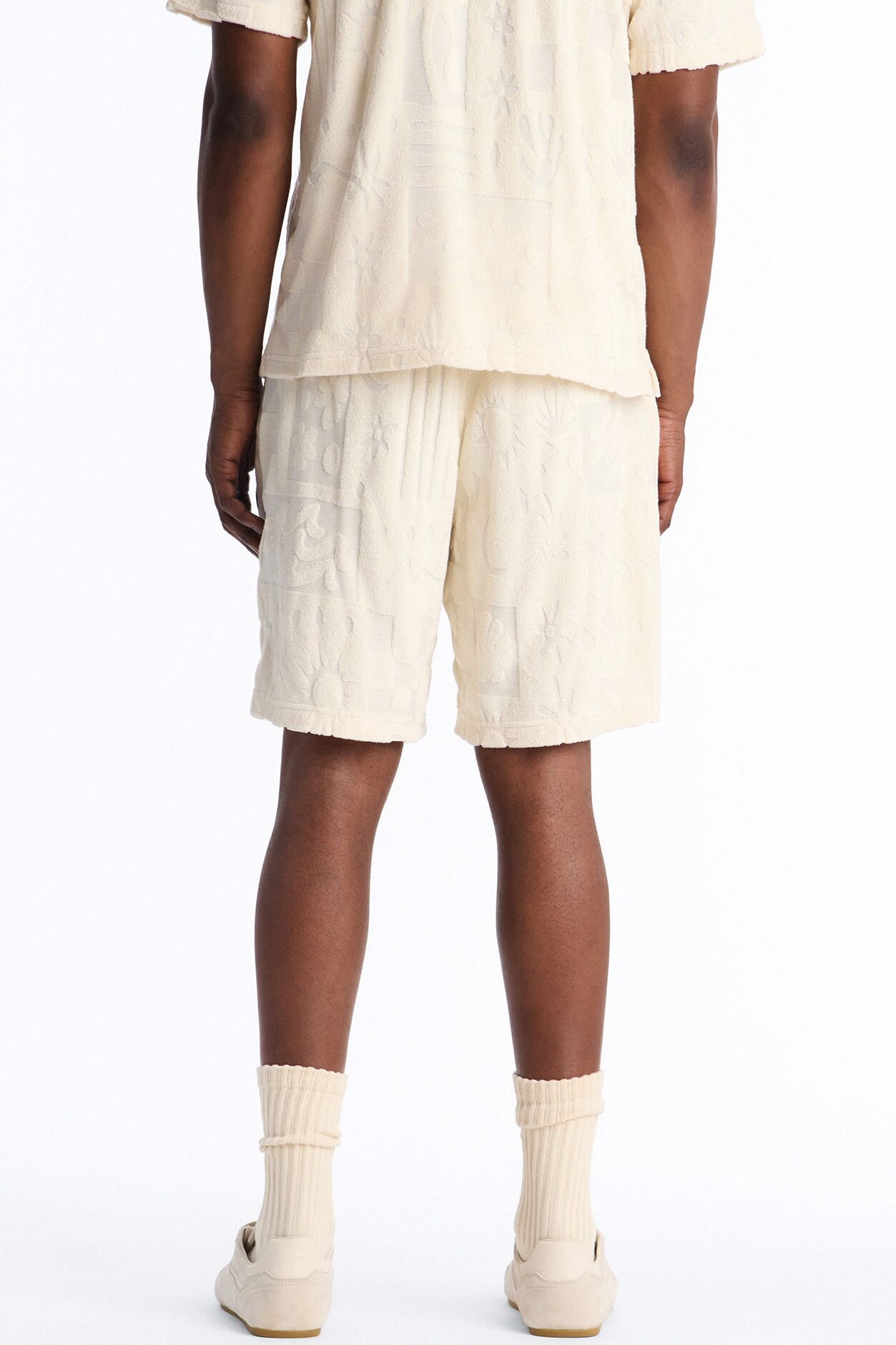 Relaxed Cloud Jacquard Terry Short - Cream