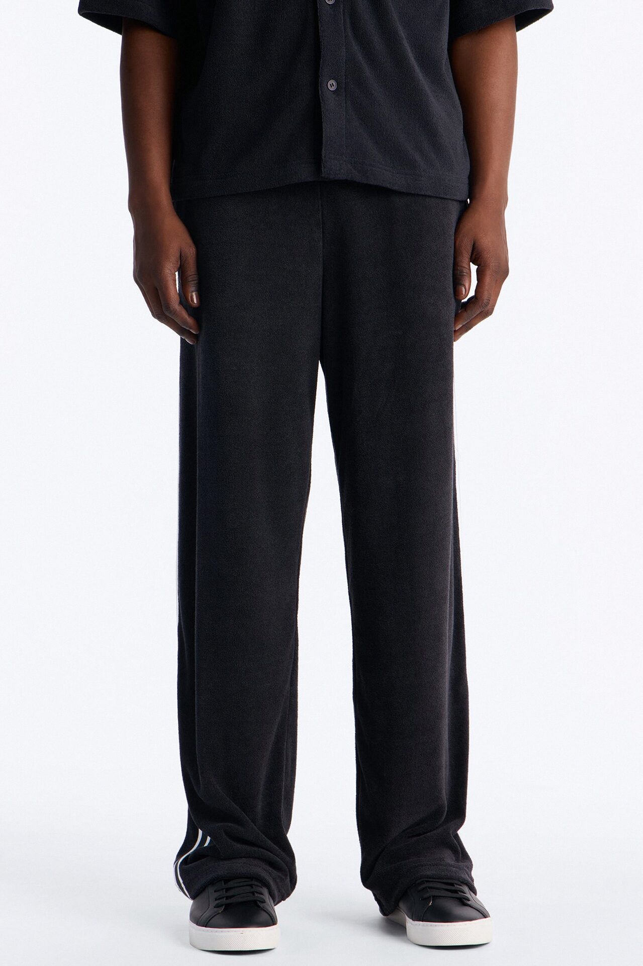 Classic Terry Cloth Baggy Pant - Black/combo