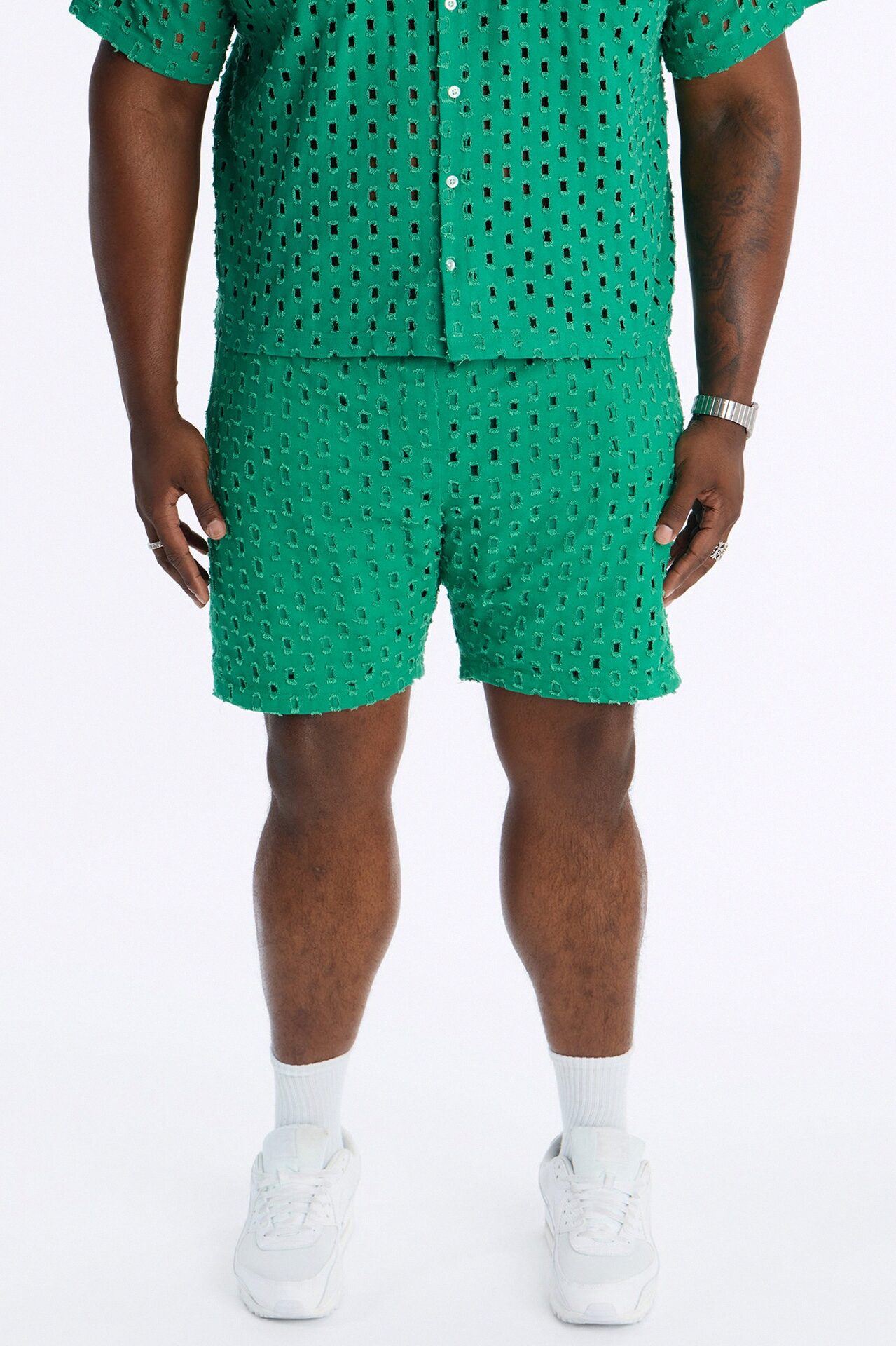 Jungle Palm Relaxed Short - Green