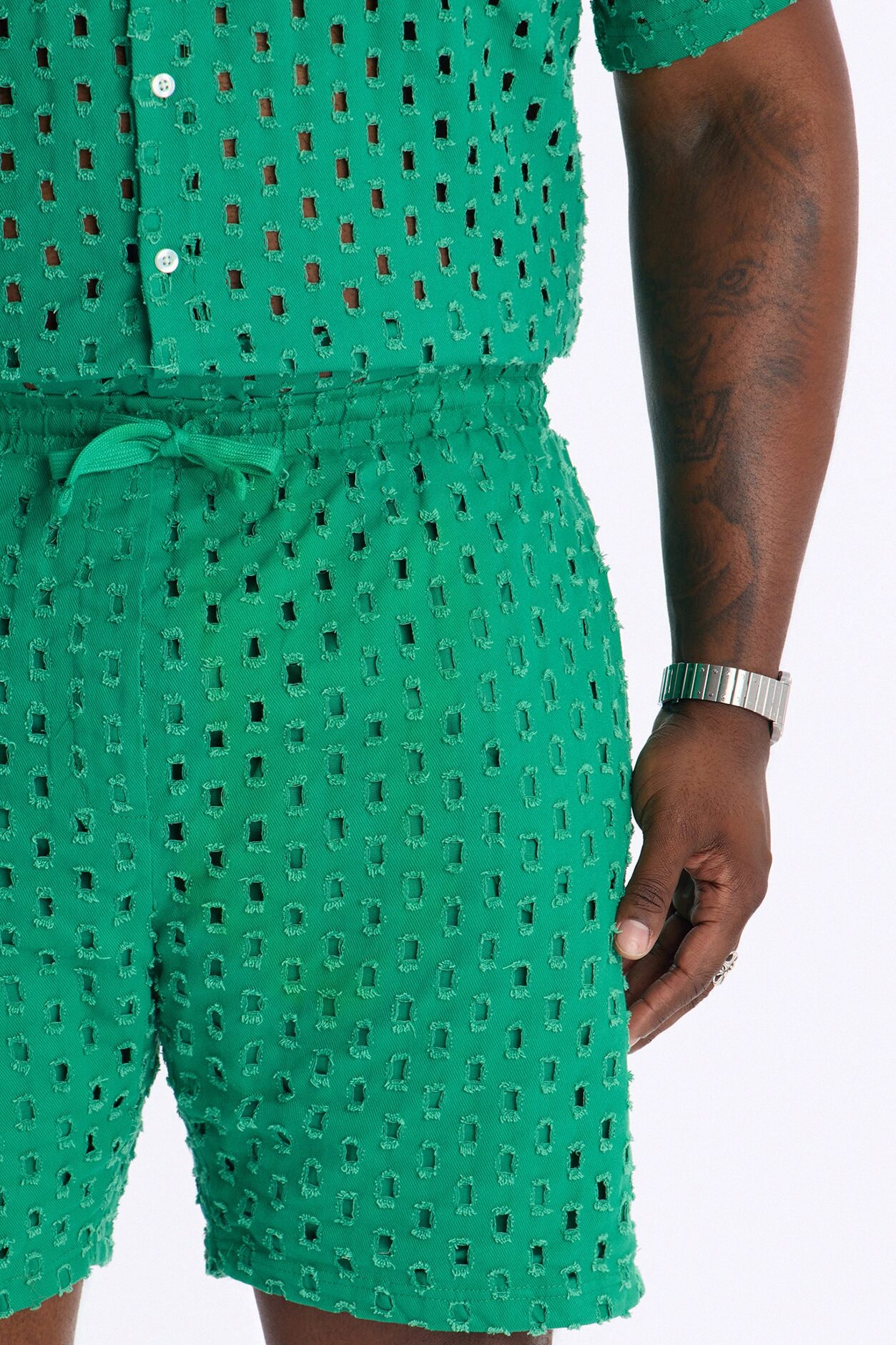 Jungle Palm Relaxed Short - Green