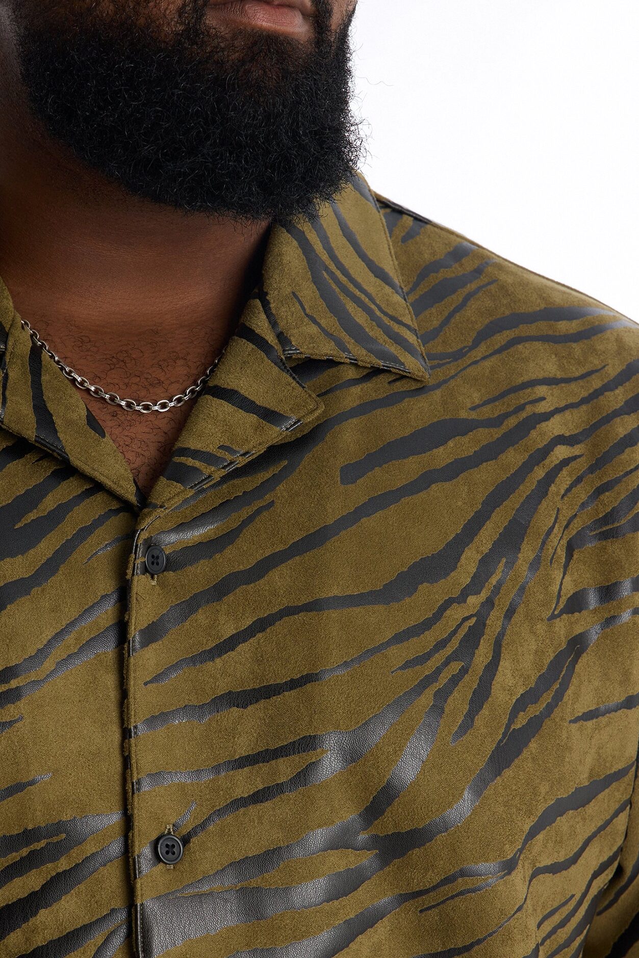 Can't Be Tamed Cuban Collar Button Up Shirt - Green
