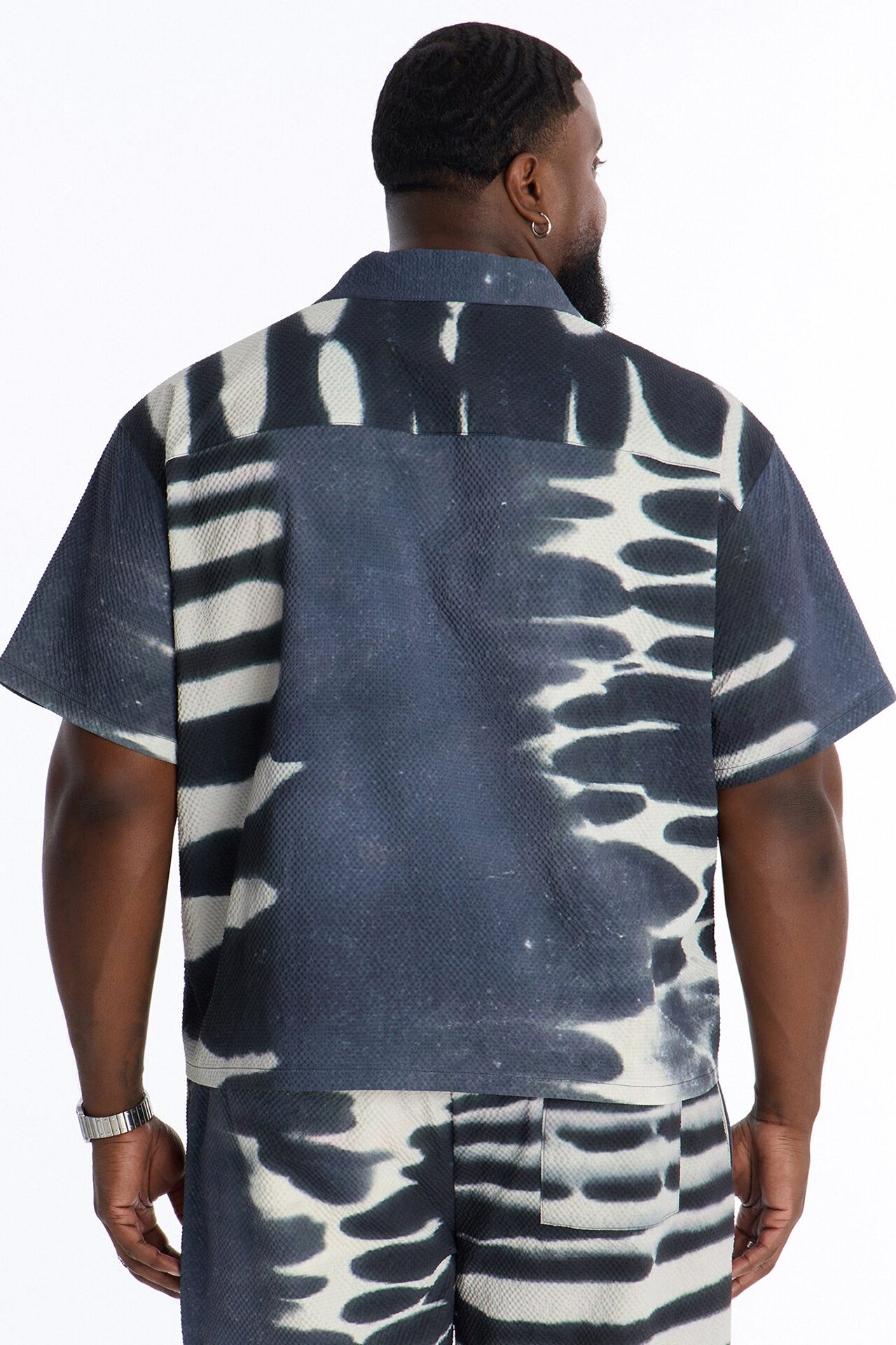 Boxy Lunar Forge Textured Polo - Grey/combo