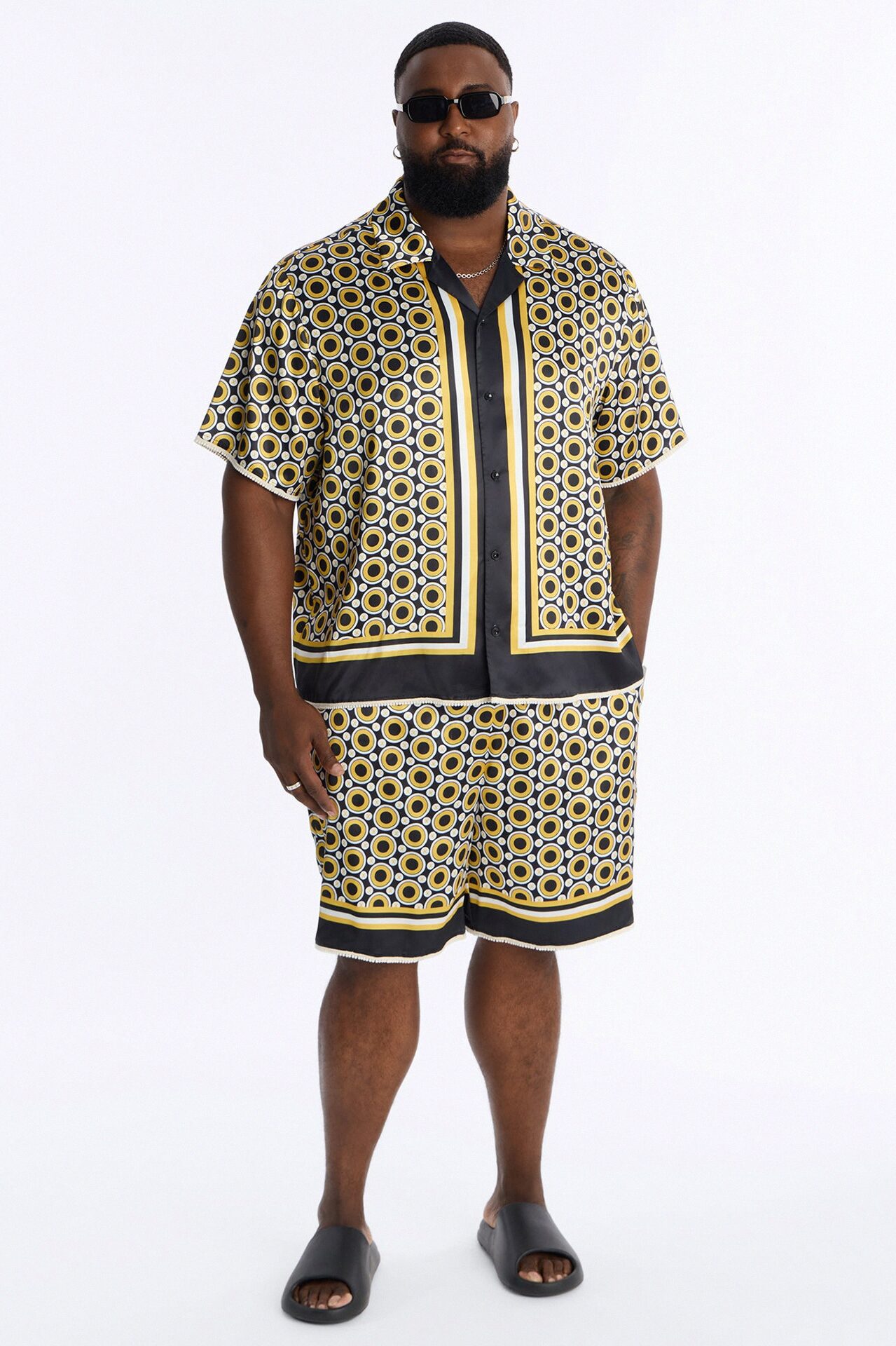 Relaxed Coded Luxe Short - Yellow/combo