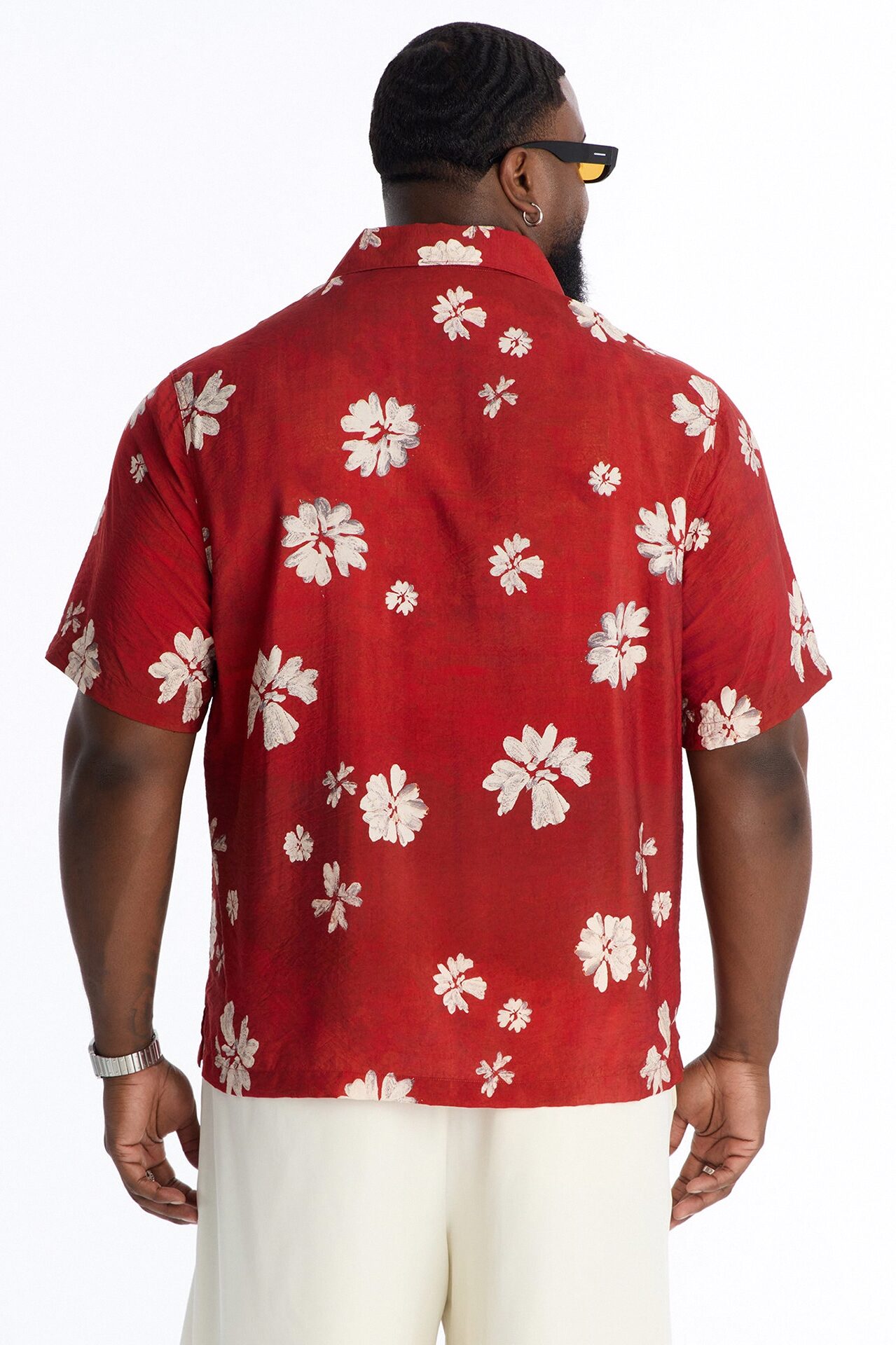Floral Tennyson Button Up Shirt - Red/combo