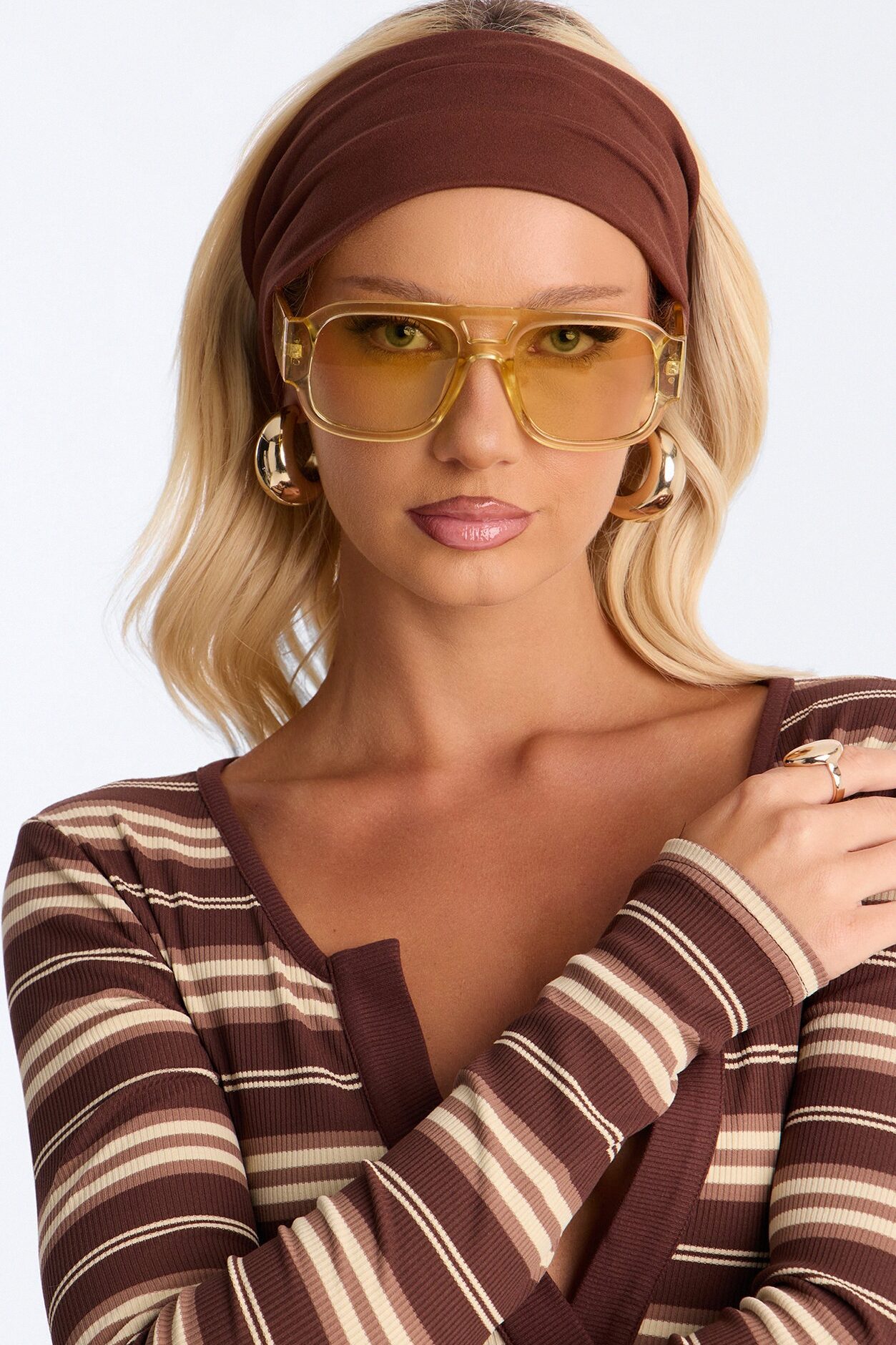 Jet Set Aviator Sunglasses - Yellow