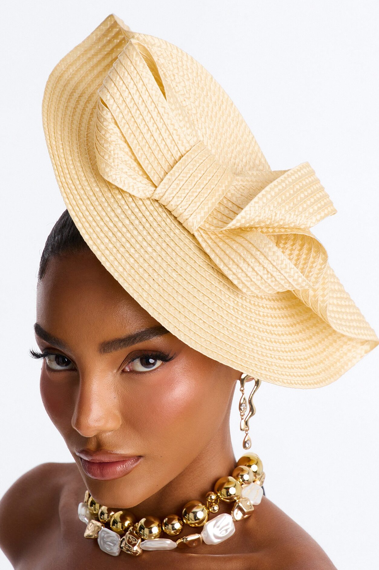 Sun-Kissed Straw Fascinator - Natural