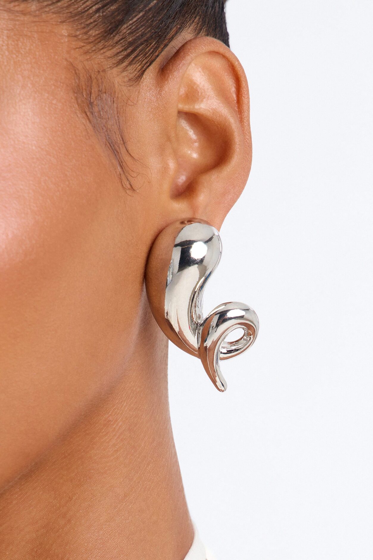 Velora Abstract Earrings - Silver