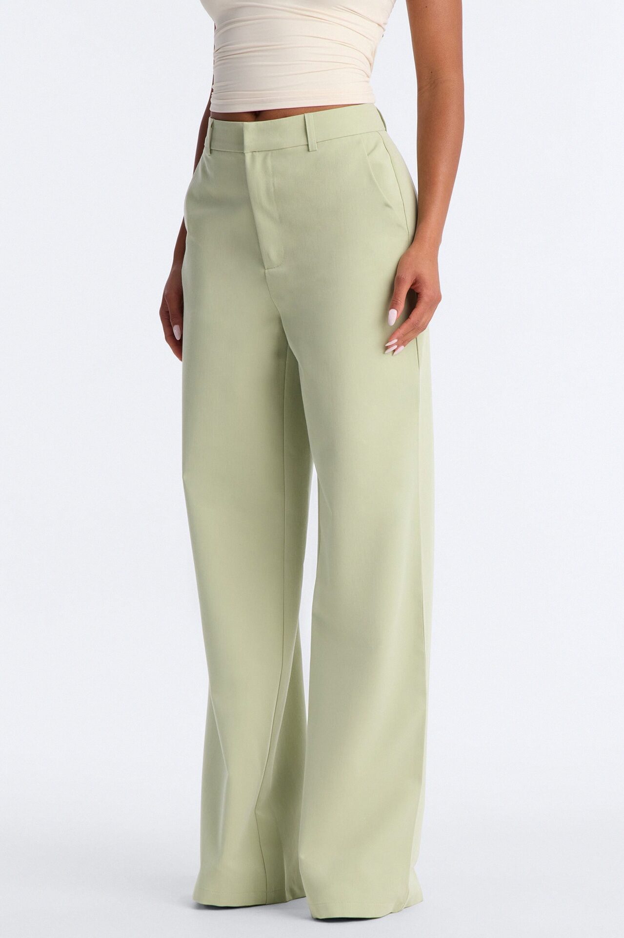 Miss Fabulous Straight Leg Trouser - Sage