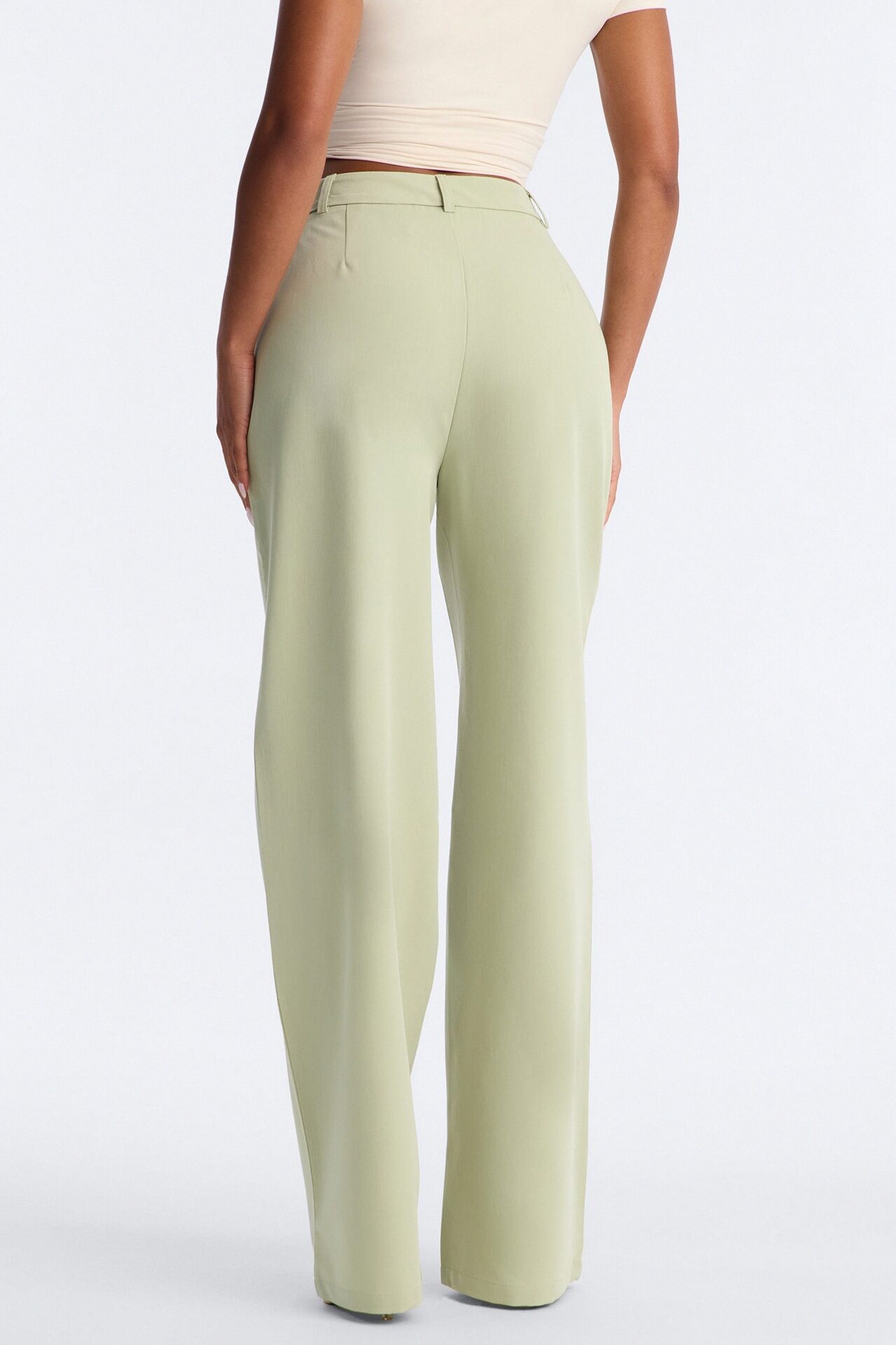 Miss Fabulous Straight Leg Trouser - Sage