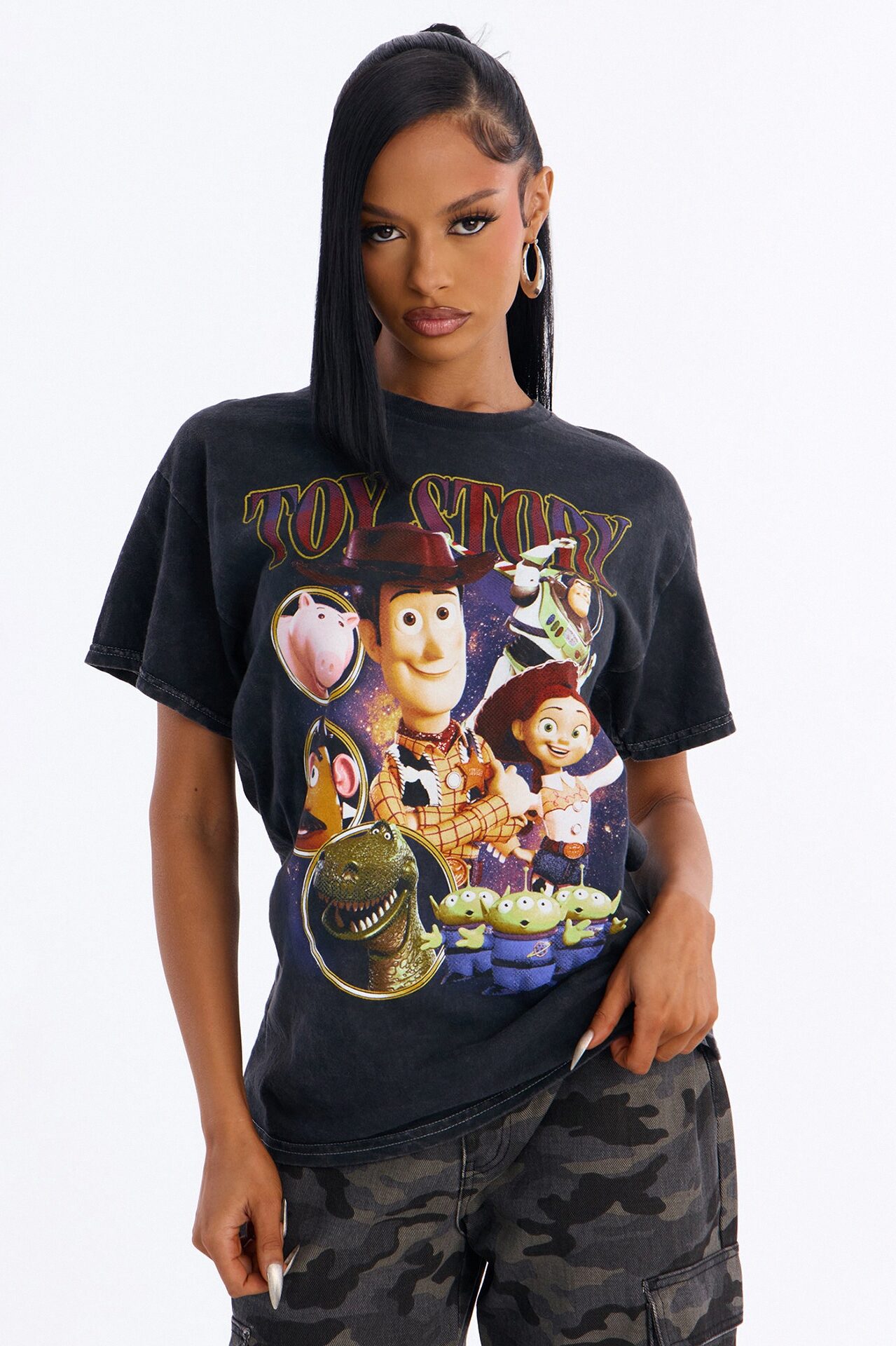 Toy Story Throwback Washed Tee - Black Wash