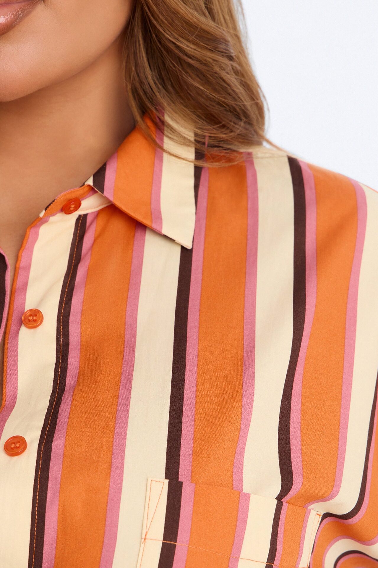 I'm The Main Topic Striped Shirt - Orange/combo