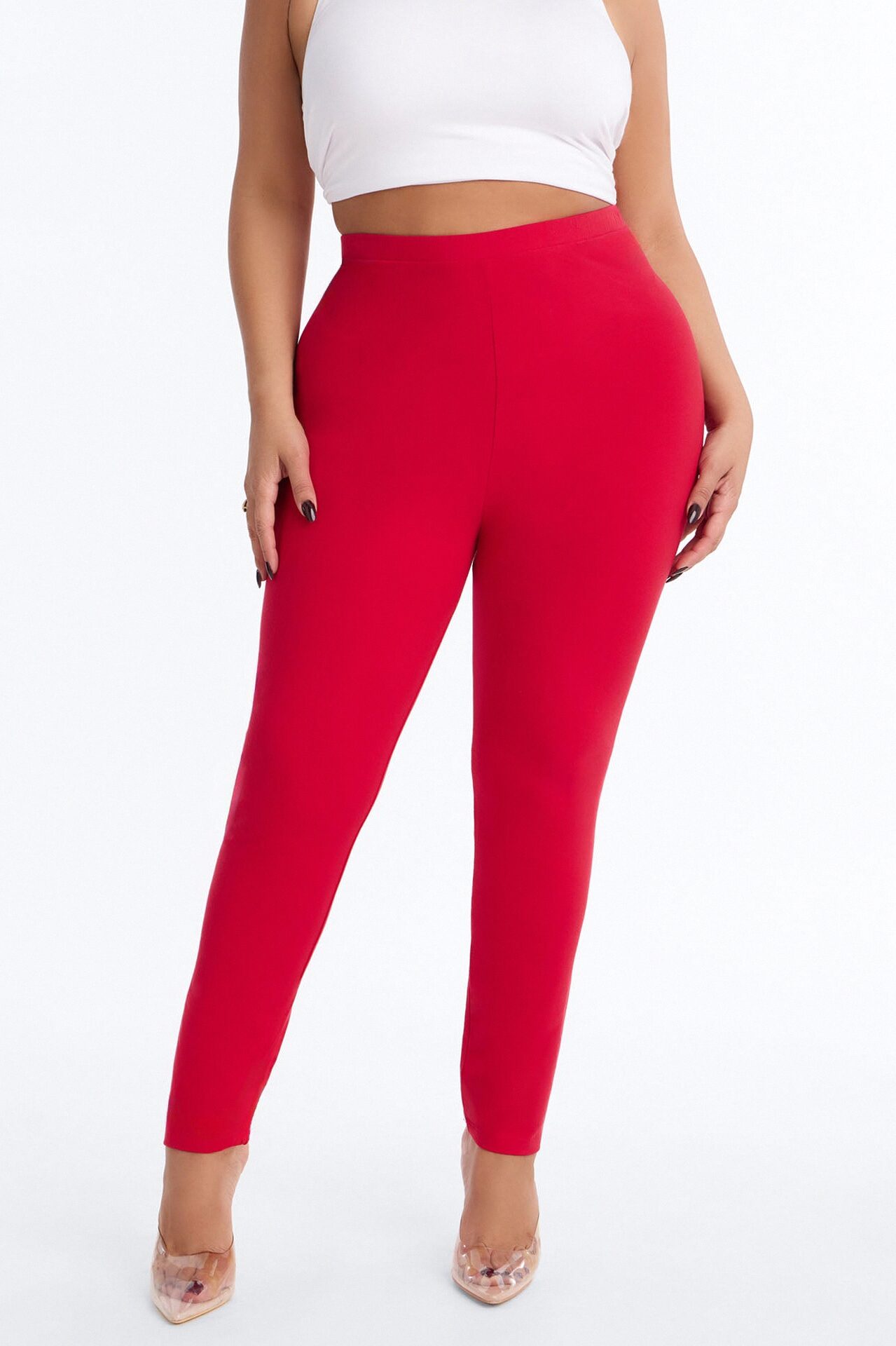 Quinn High Rise Everyday Cotton Legging 29″ - Red