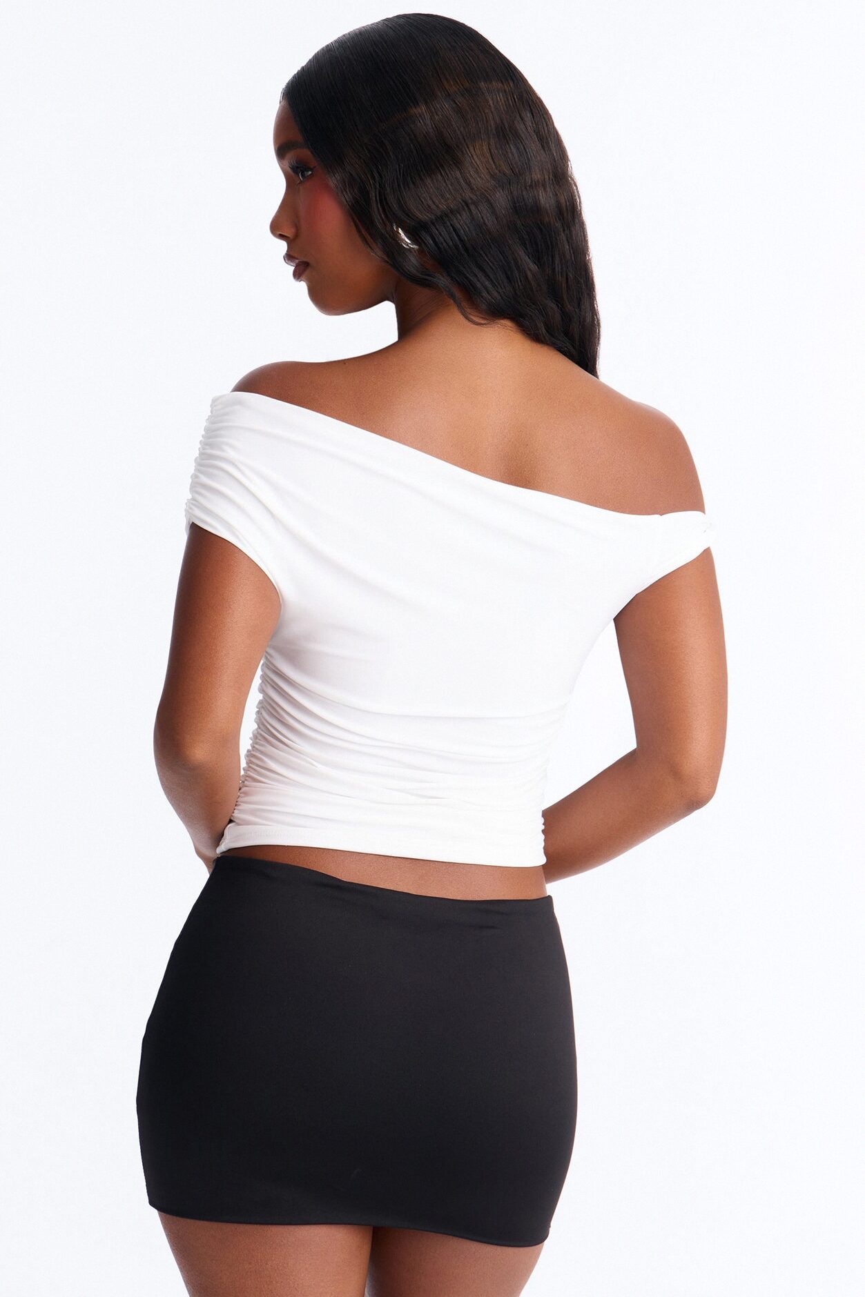 Blind Date One Shoulder Top - White