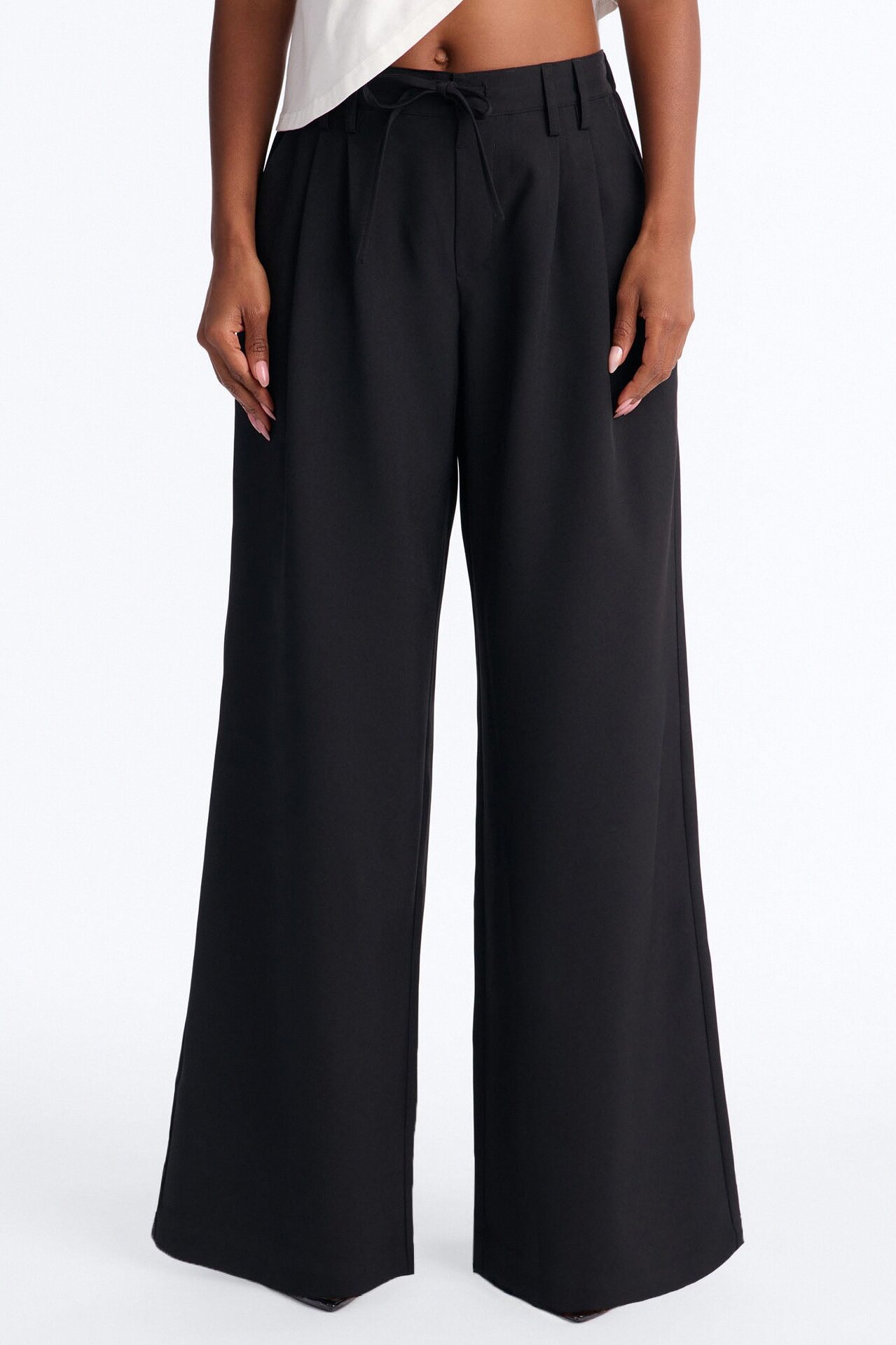 Cami Wide Leg Trouser Pant - Black