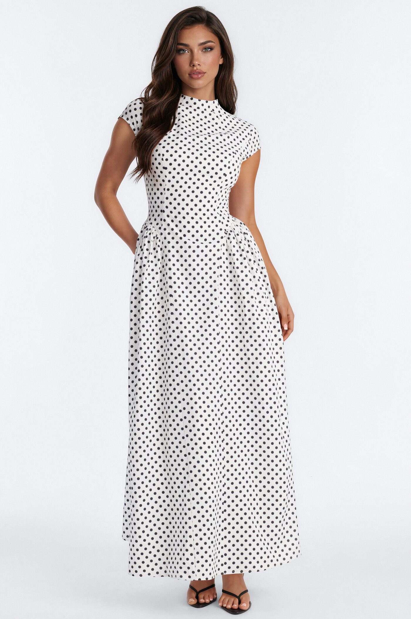 Sweet As Can Be Maxi Dress - White/Black