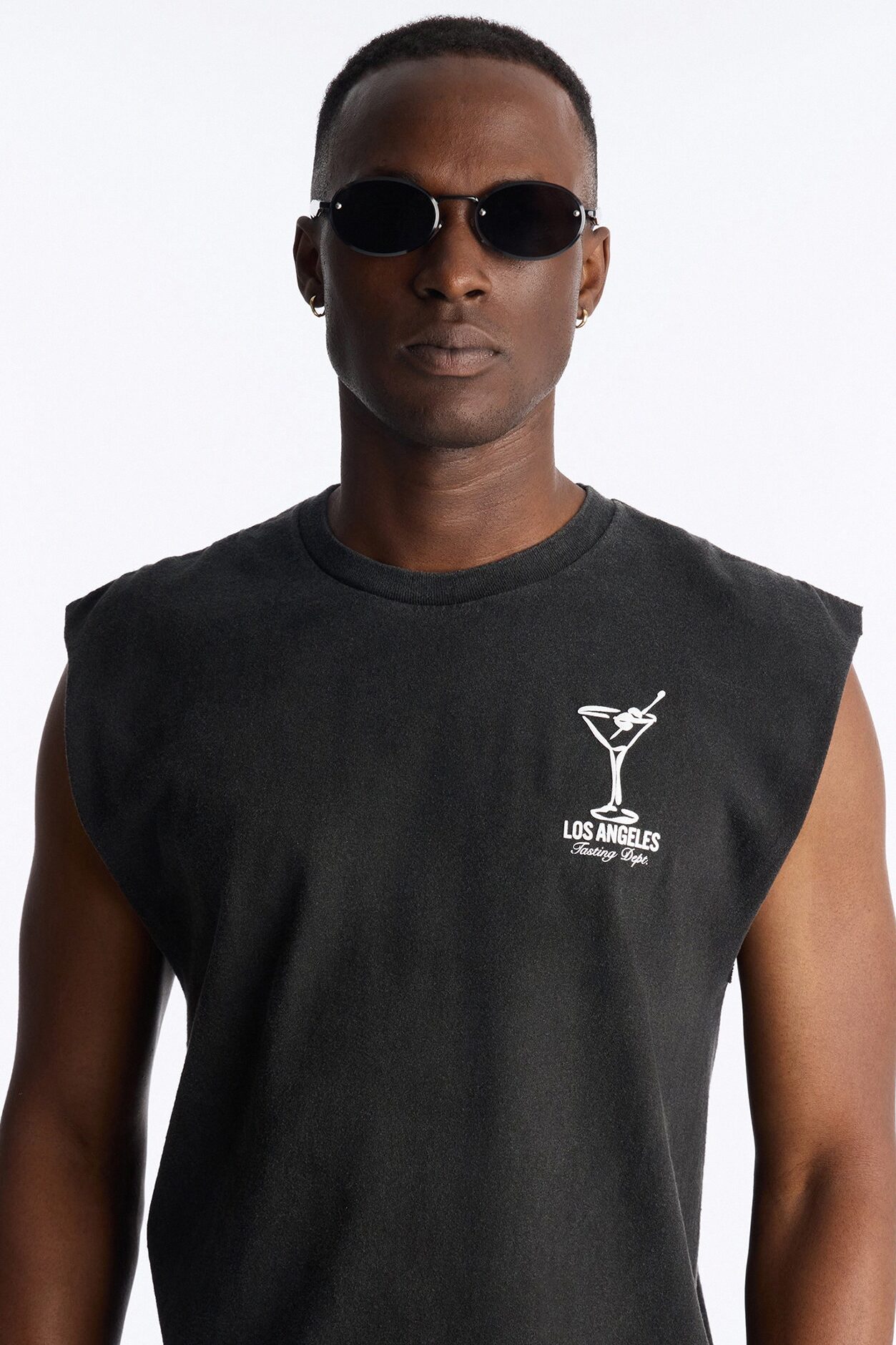 Watch Your Back Circular Sunglasses - Black