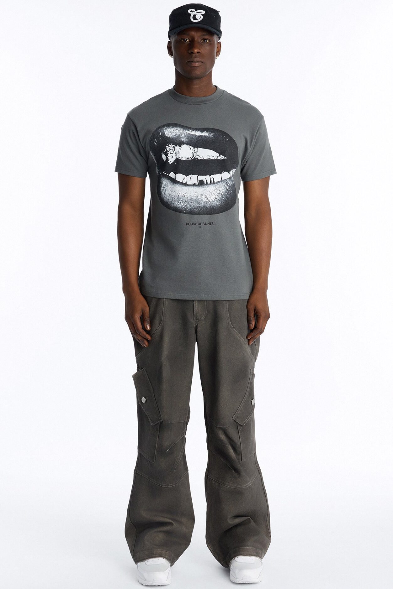 House Of Saints Grill Short Sleeve Tee - Charcoal