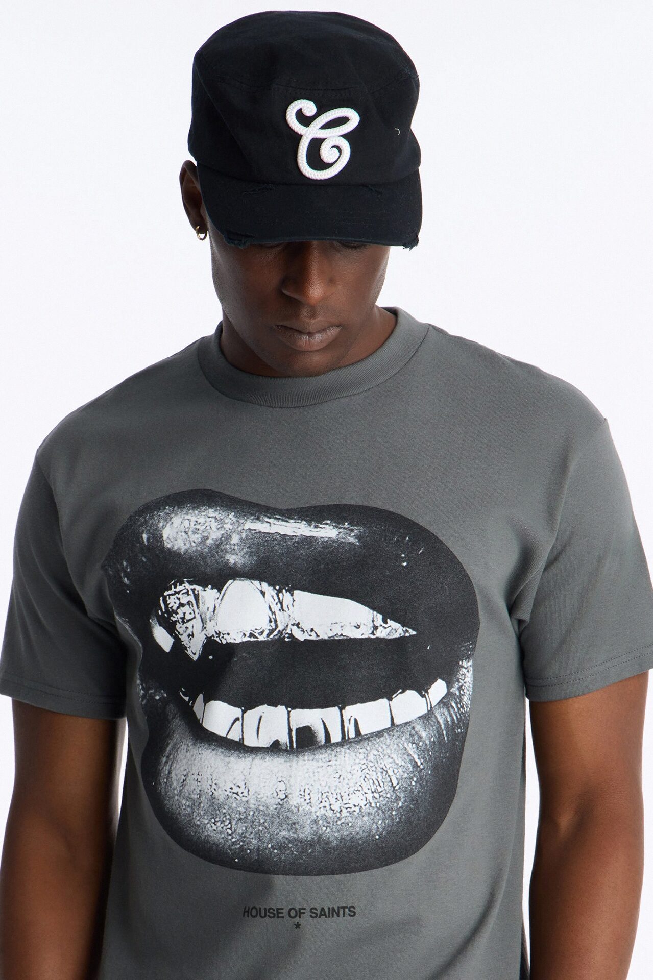 House Of Saints Grill Short Sleeve Tee - Charcoal