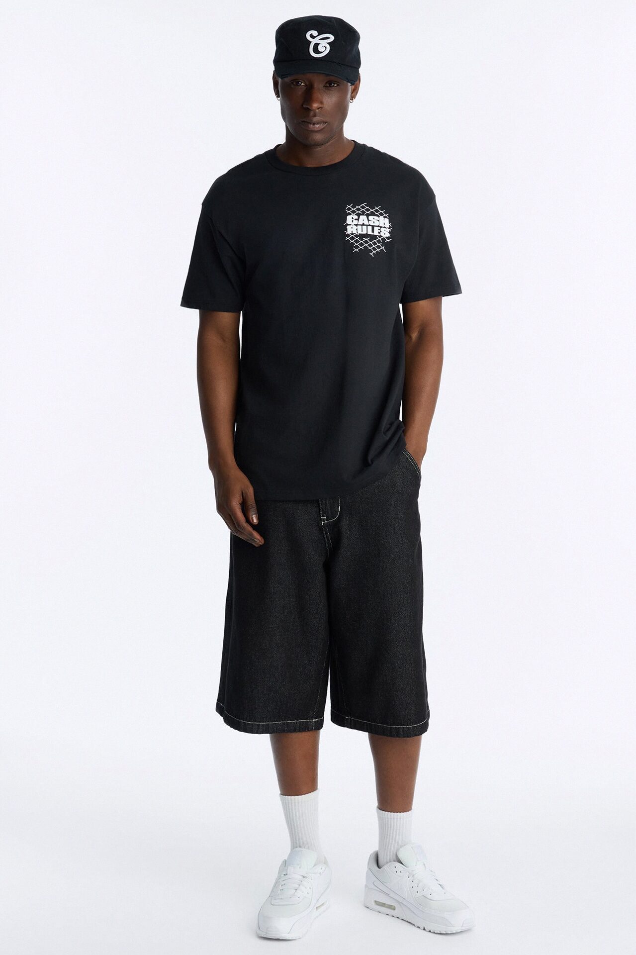 Cash Rules Oversized Short Sleeve Tee - Black