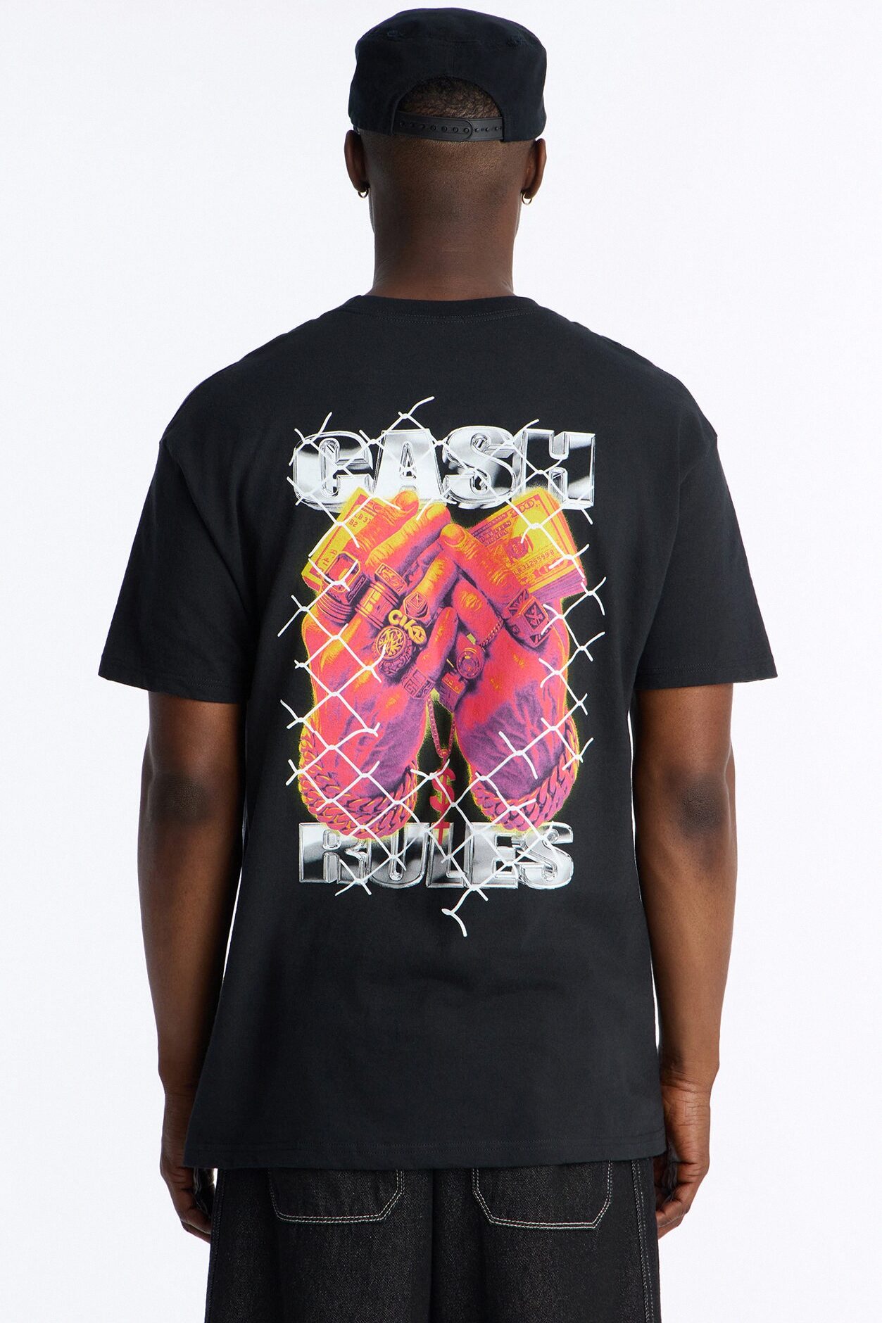Cash Rules Oversized Short Sleeve Tee - Black