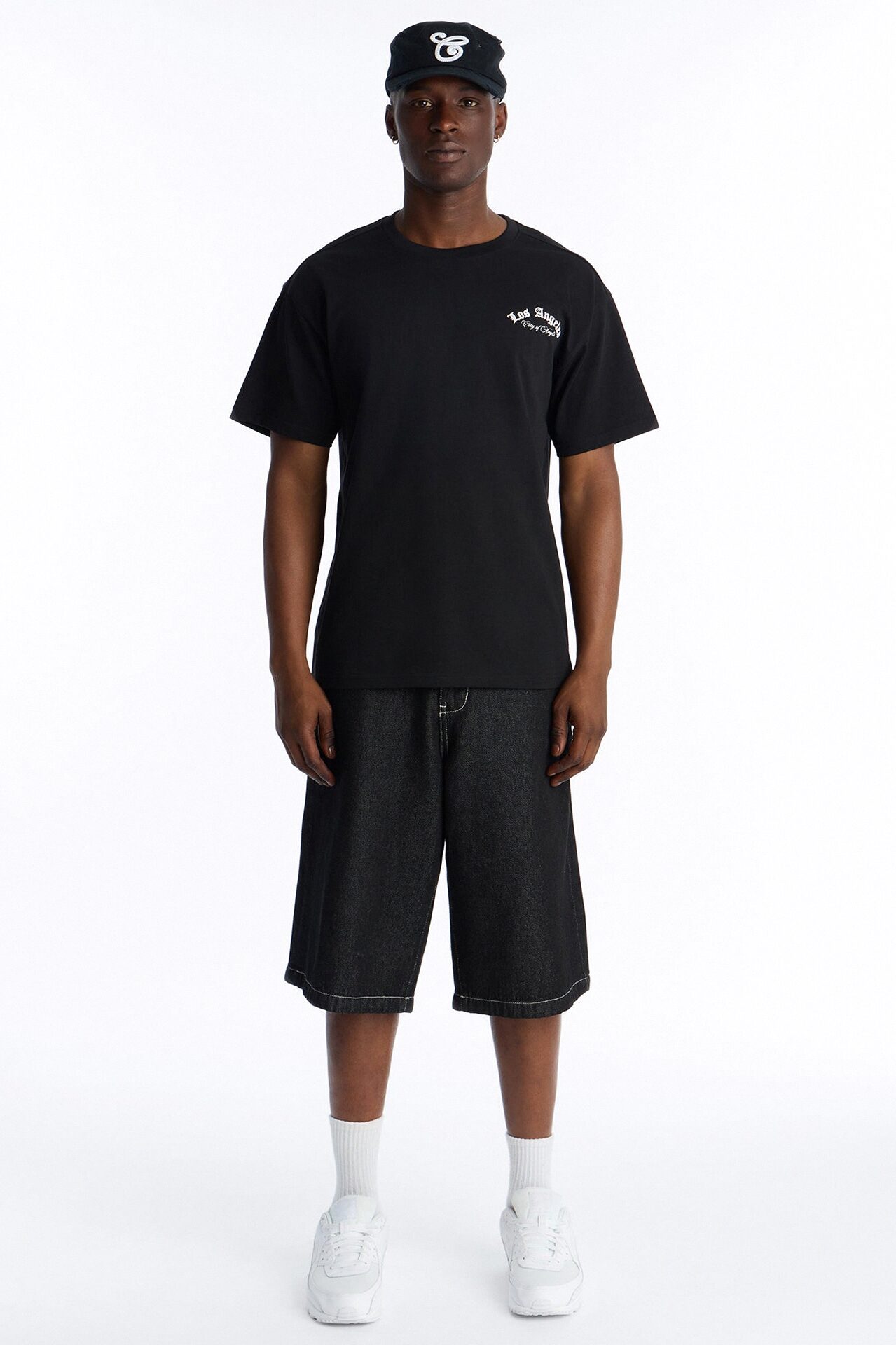Los Angeles California Heavy Weight Short Sleeve Tee - Black