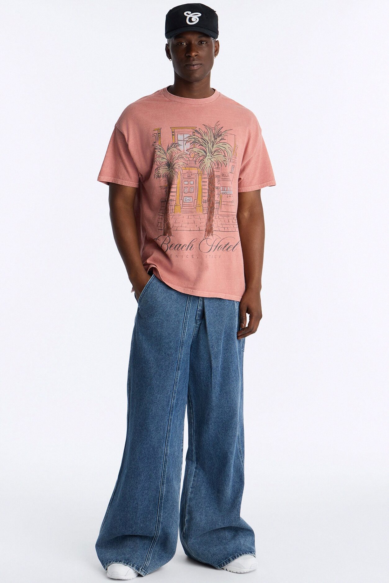 Baggy Crossover Come Again Jean - Medium Wash