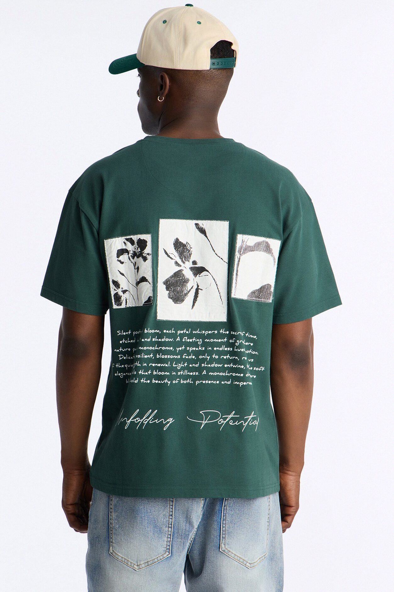 Unfolding Potential Heavy Weight Short Sleeve Tee - Green