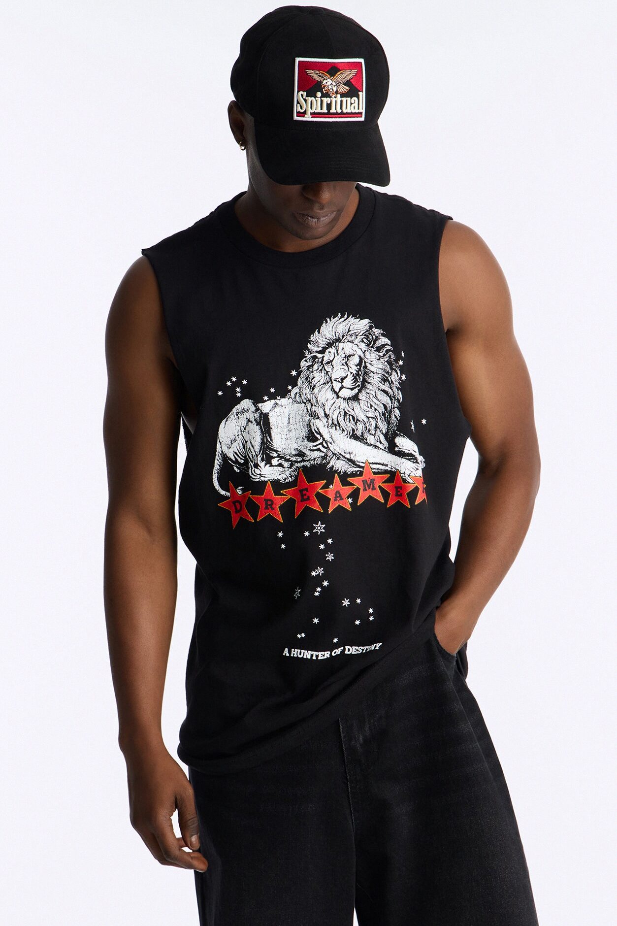 Hunters Of Destiny Oversized Muscle Tank - Black