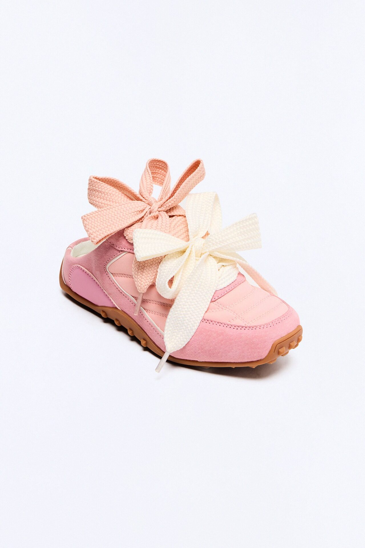 Winny Double Lace Slip On Sneakers - Blush